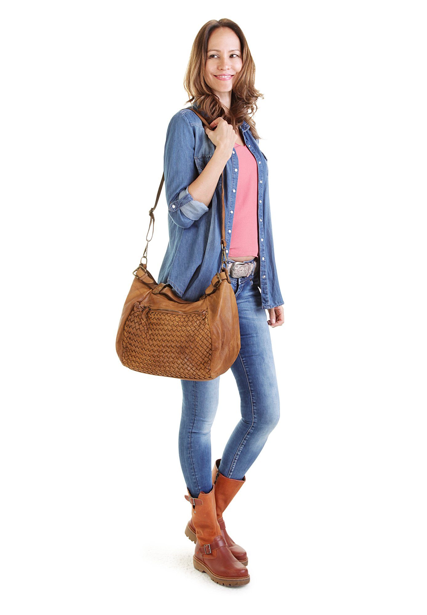 Samantha Look Shopper echt leer, made in italy