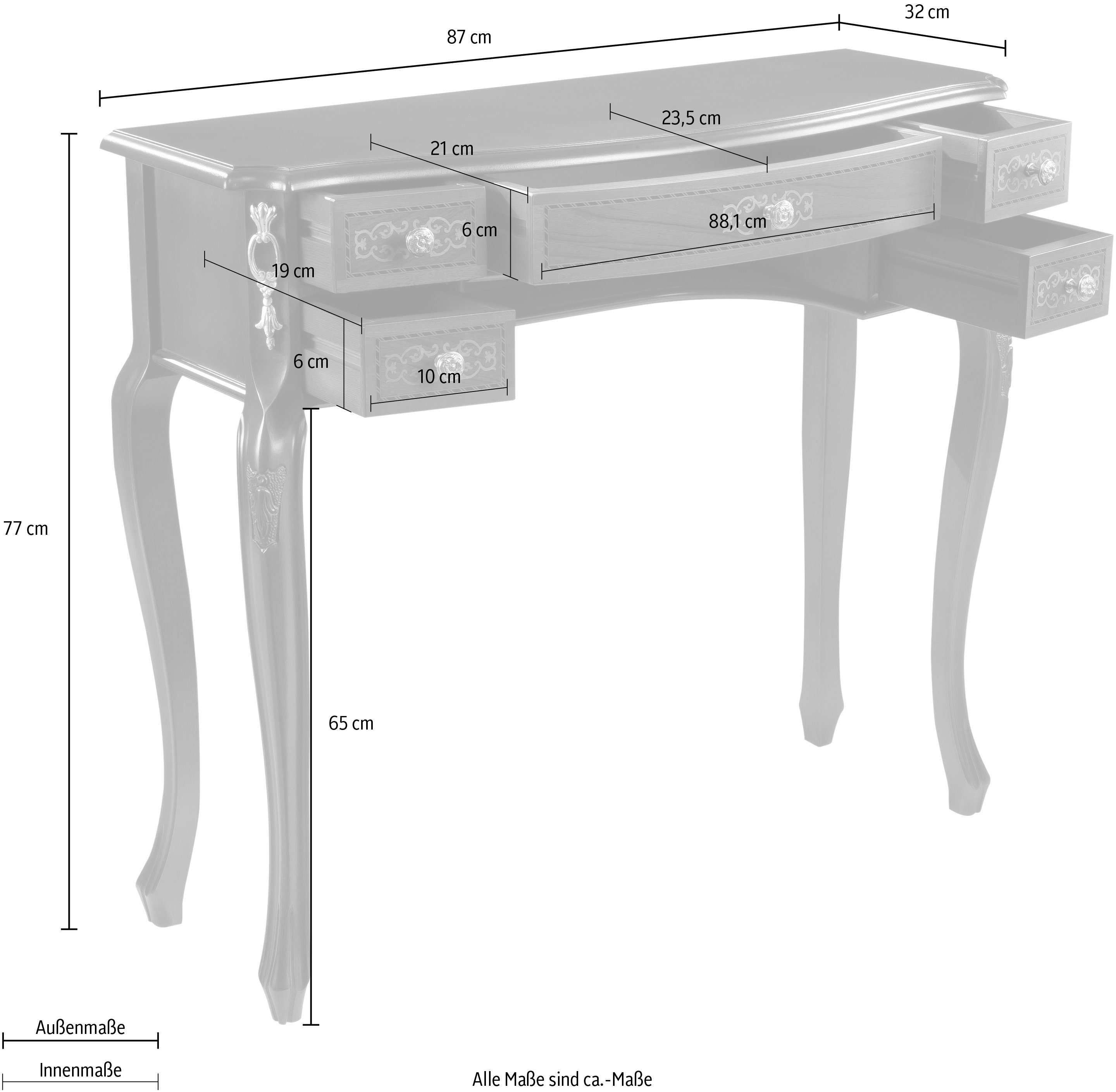Home affaire Console Alba Breedte 87 cm