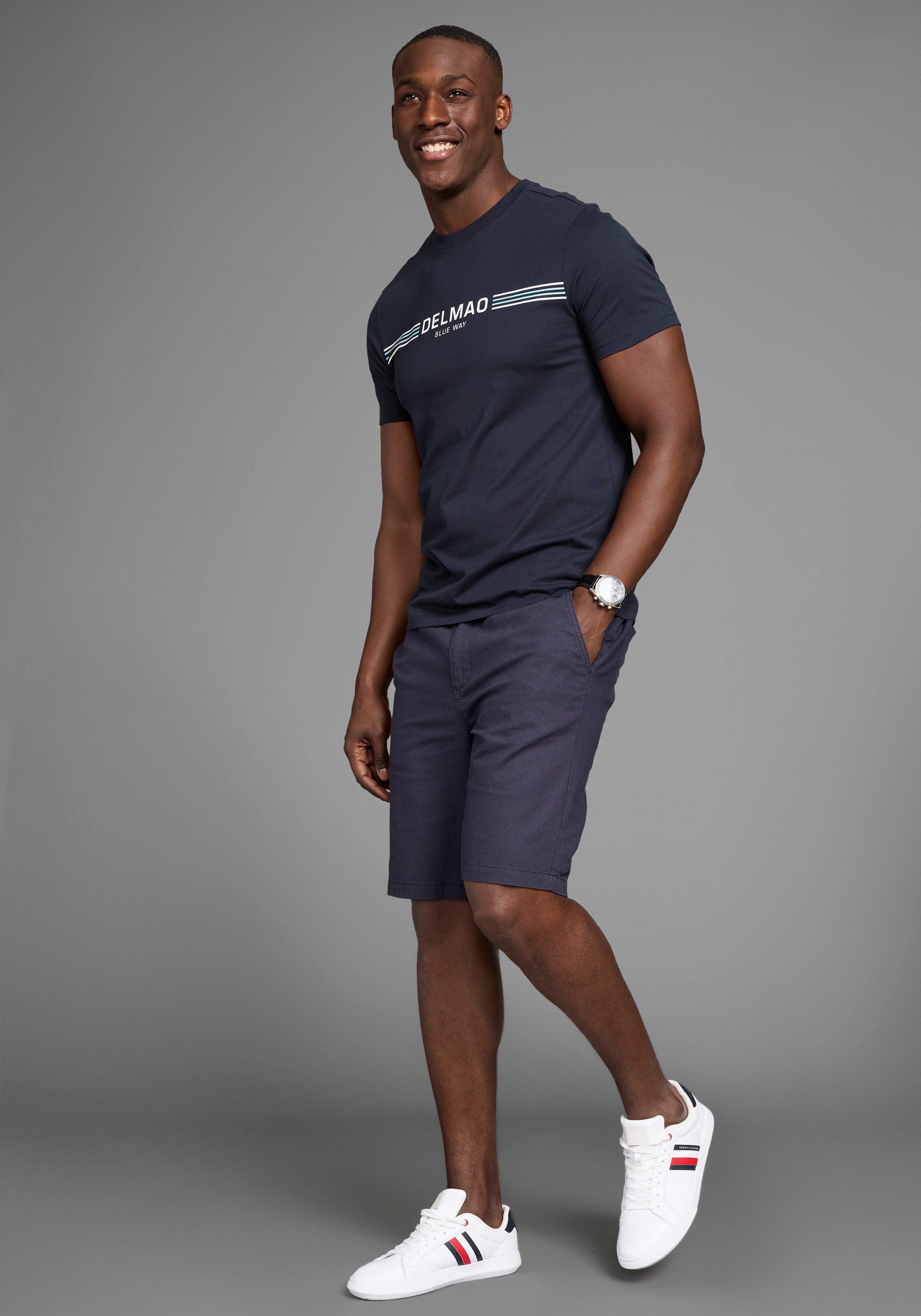 DELMAO Bermuda Van linnen Casual bermuda's