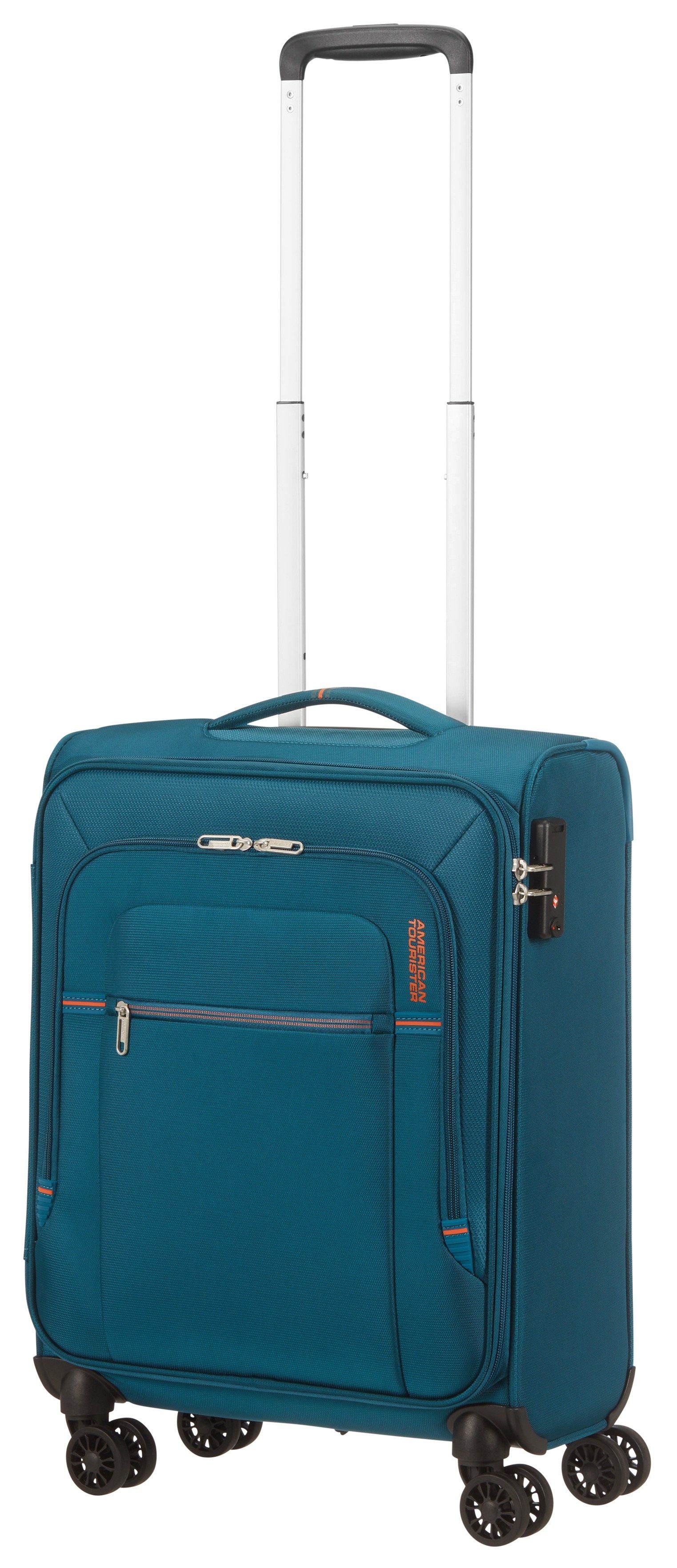 American Tourister Crosstrack Spinner 55 navy-orange Zachte koffer