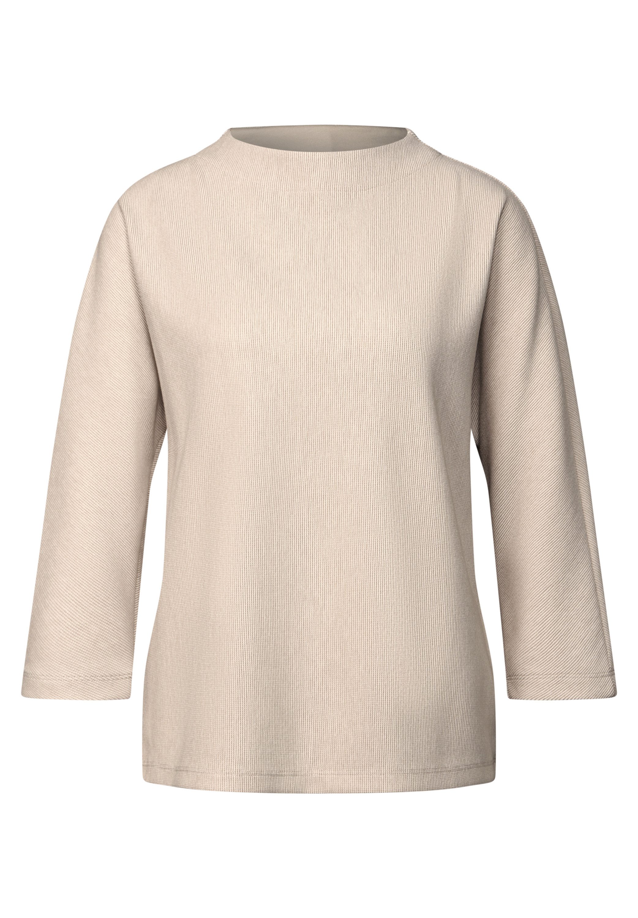 STREET ONE Shirt met 3/4 mouwen 3/4 mouw met fijne structuur
