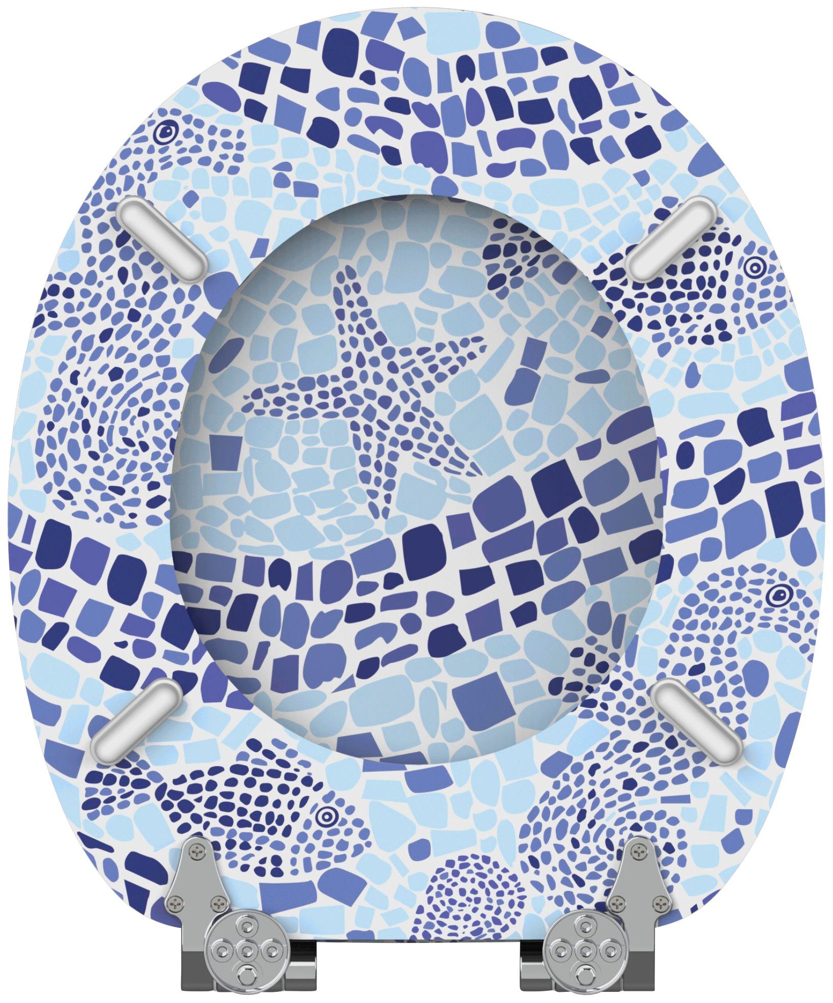 Sanilo Toiletzitting Mosaic World met soft-closemechanisme