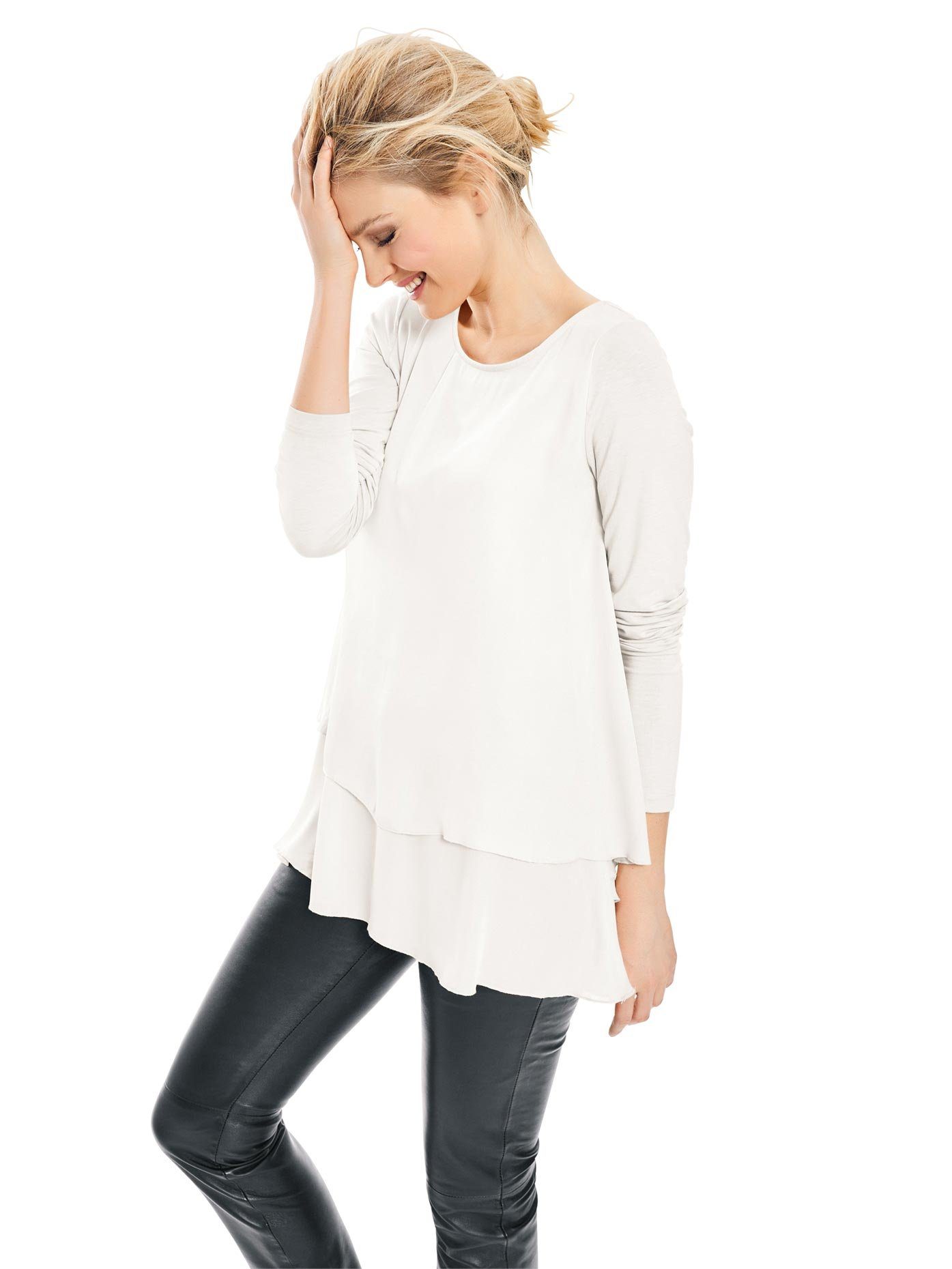 heine Shirt met ronde hals (1-delig)