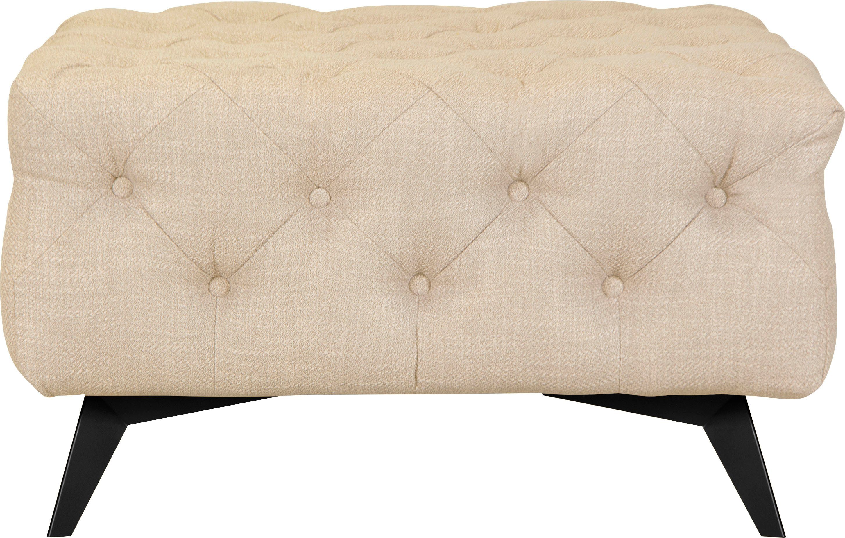 Leonique Hocker Glynis luxueuze capitonnage, moderne chesterfield look, kleur van de poten ter keuze