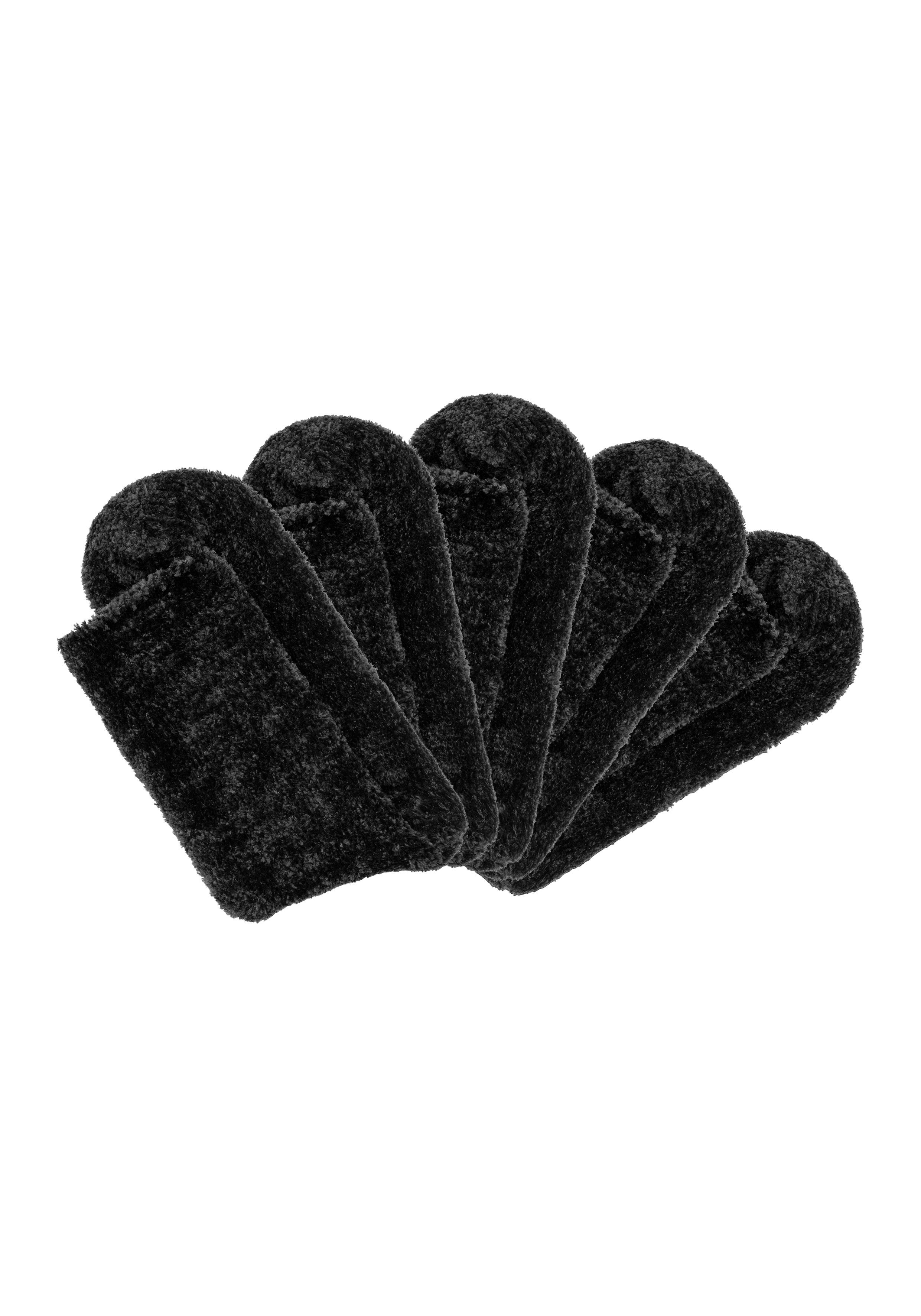 Lavana Wellness-sokken Bedsokken Bed sokken van zacht, licht glanzend chenille garen (set, 5 paar)