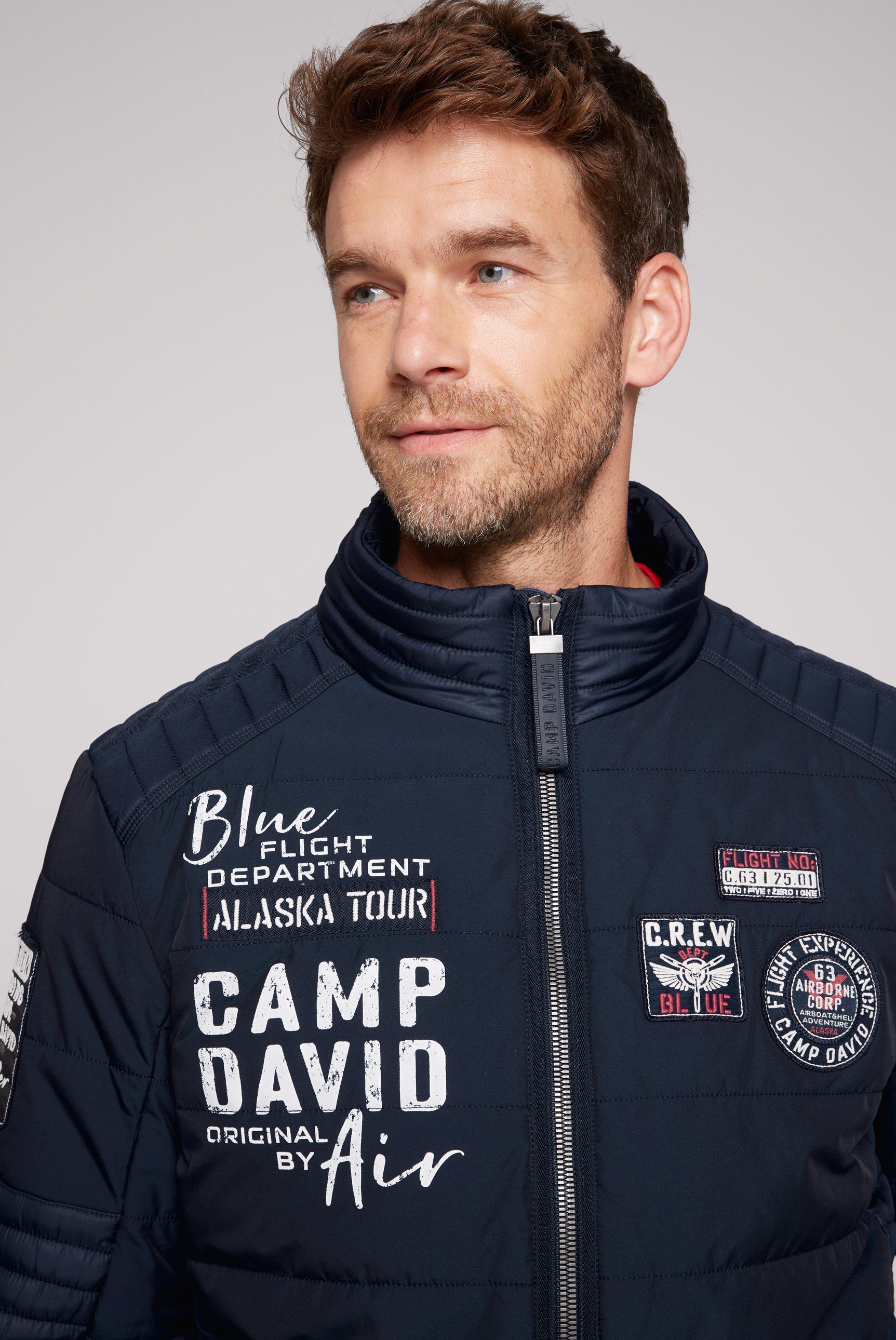 CAMP DAVID Outdoorjack met windbreaker-boord in de mouw
