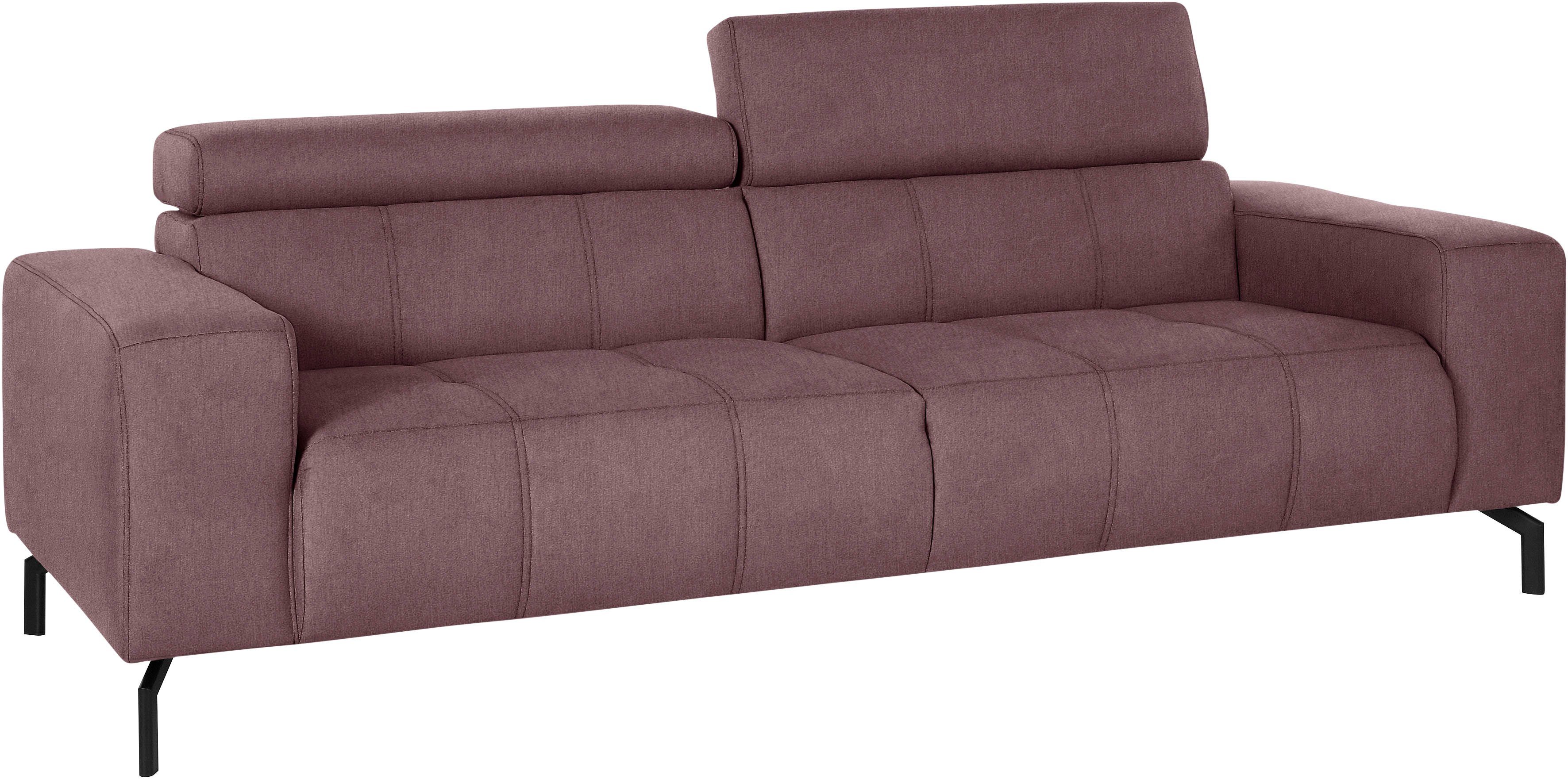 DOMO collection 2,5-zitsbank Cunelli tijdloos en elegant, moderne zitnaden als designelement,