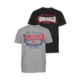 lonsdale t-shirt gearach (set, set van 2) grijs