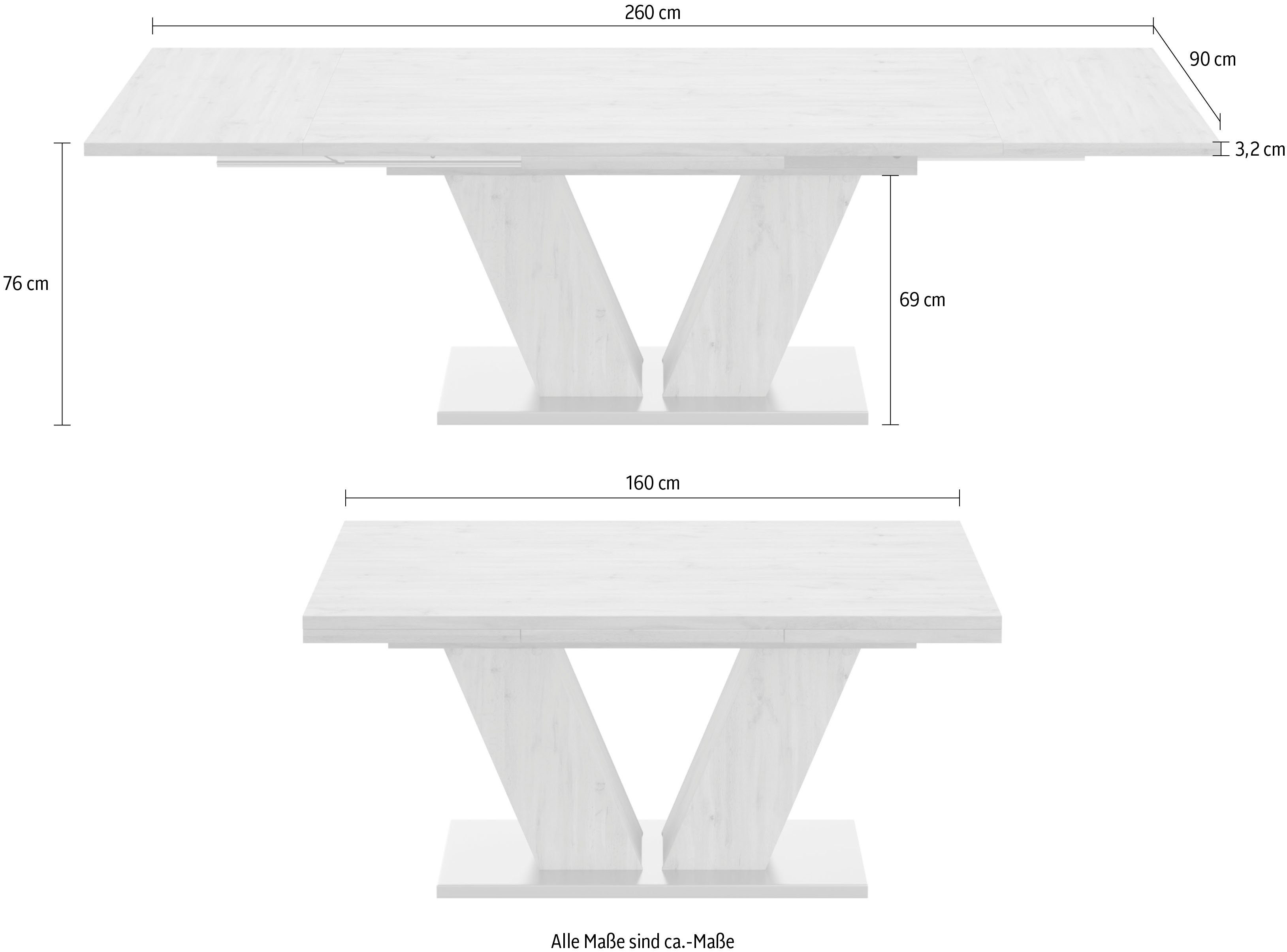 Mäusbacher Eettafel Comfort tafel TOPSELLER! Mäusbacher eettafel met V-frame en voetplaat. Breedte 180-280