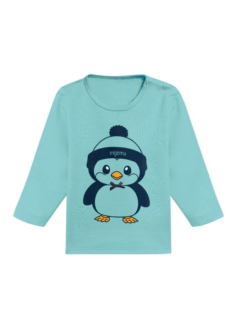 Trigema Sweatshirt Langarmshirt met schattige pinguïn-print