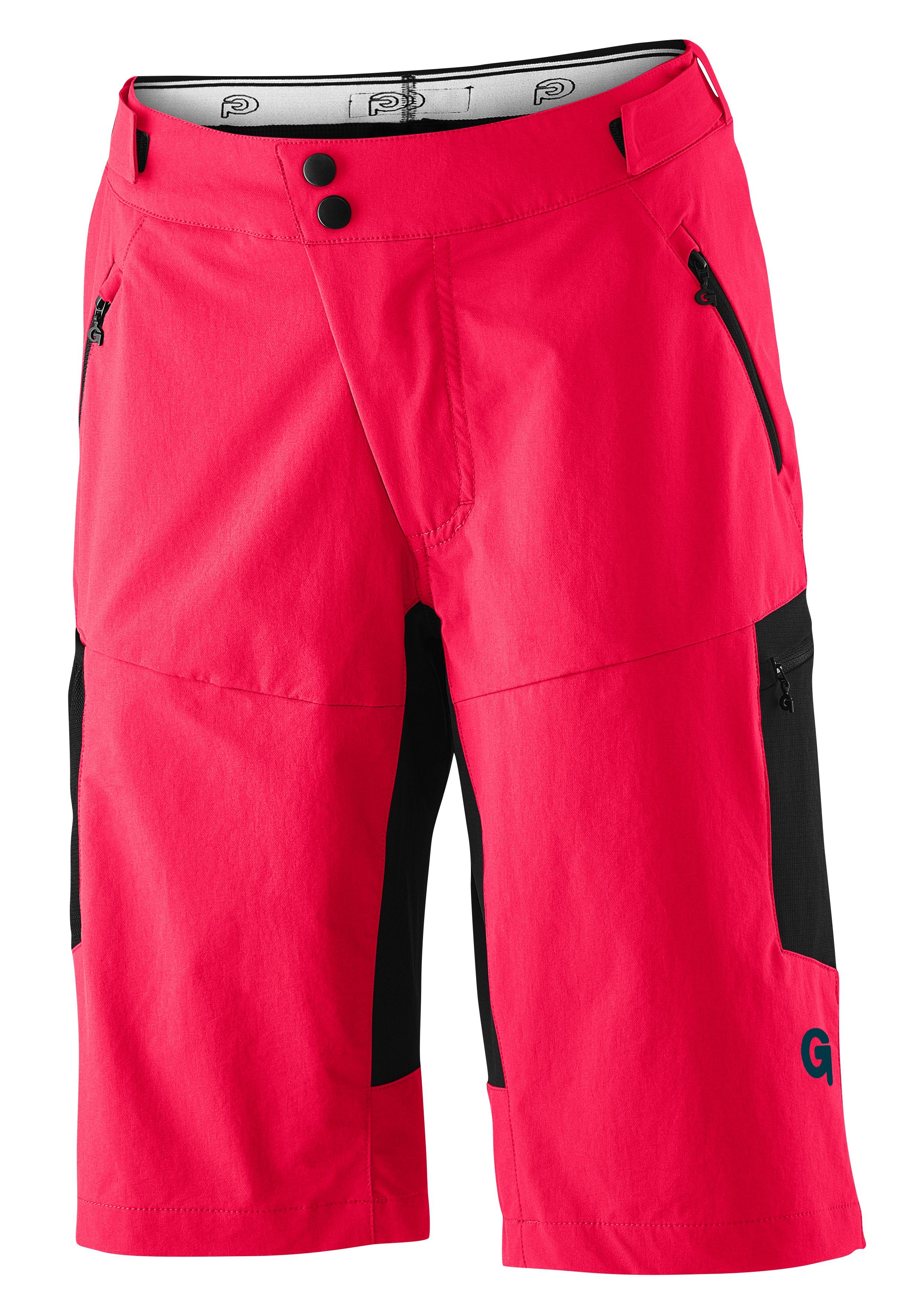 Gonso Fietsbroekje CASINA Dames fiets-short, fietspants, zitkussen en zakken, flexibele taille
