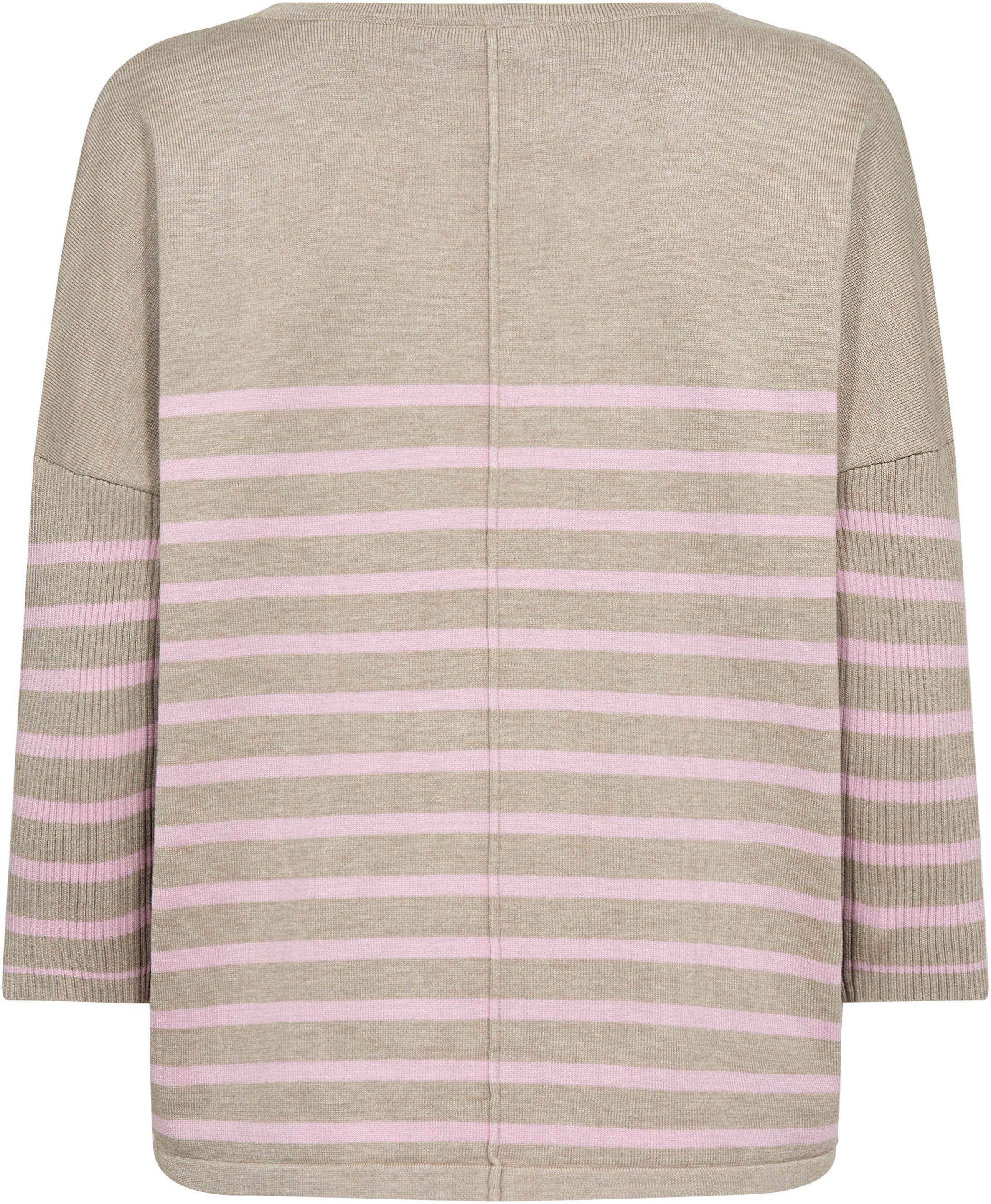 Saint Tropez Gebreide trui MilaSZ R-neck Stripe