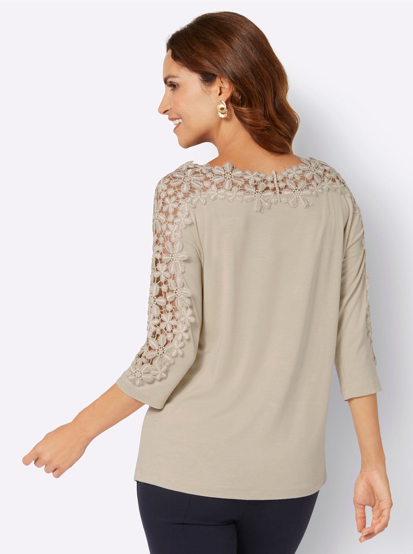 Lady Shirt met 3/4 mouwen Shirt (1-delig)