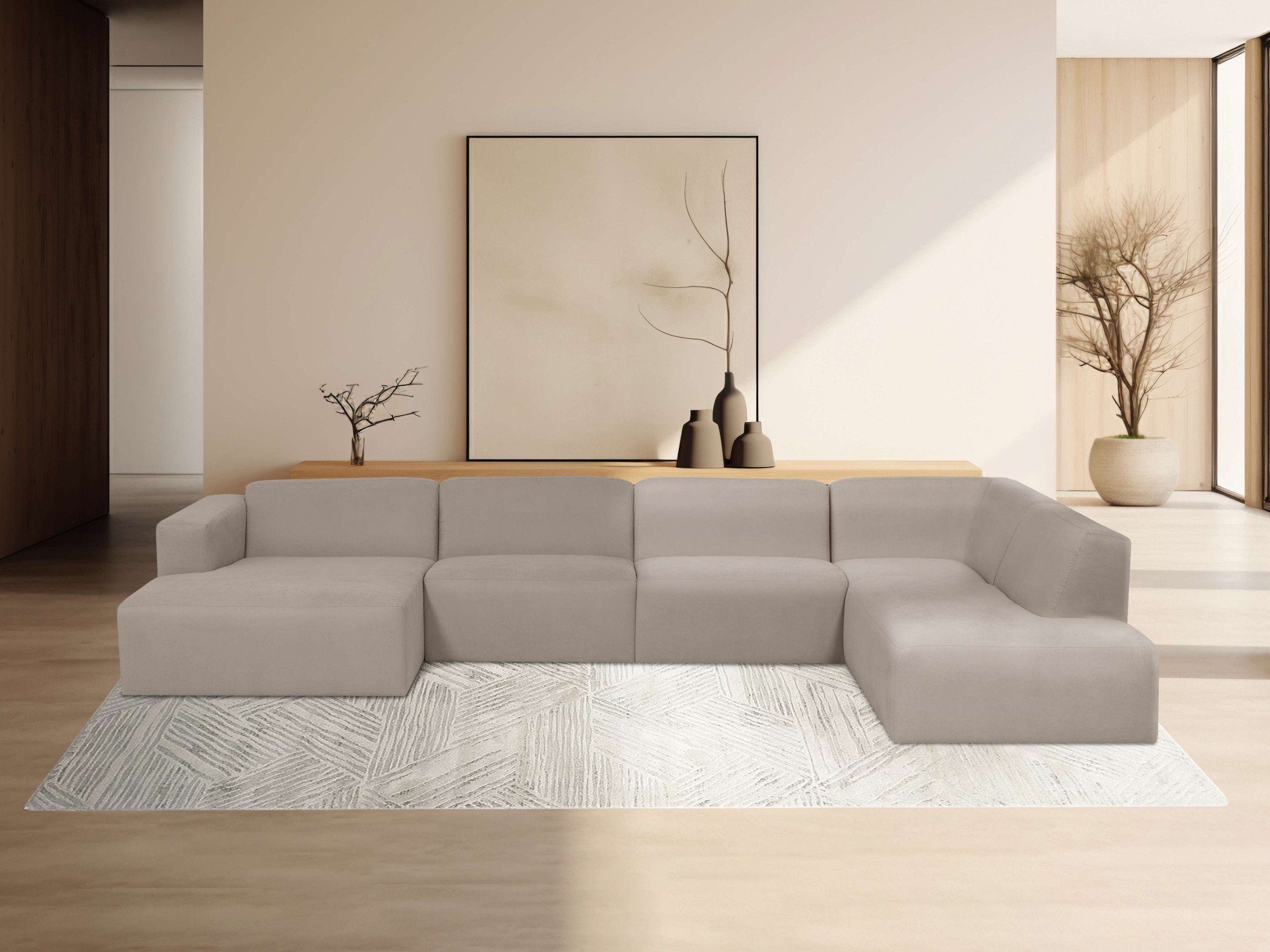 INOSIGN Zithoek Kelani met decoratieve knoopdetails op de armleuningen