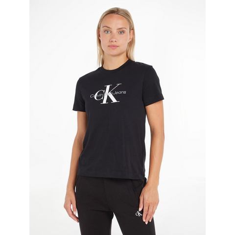 Calvin Klein Shirt met ronde hals CORE MONOGRAM REGULAR TEE met calvin klein jeans logo-opschrift & 