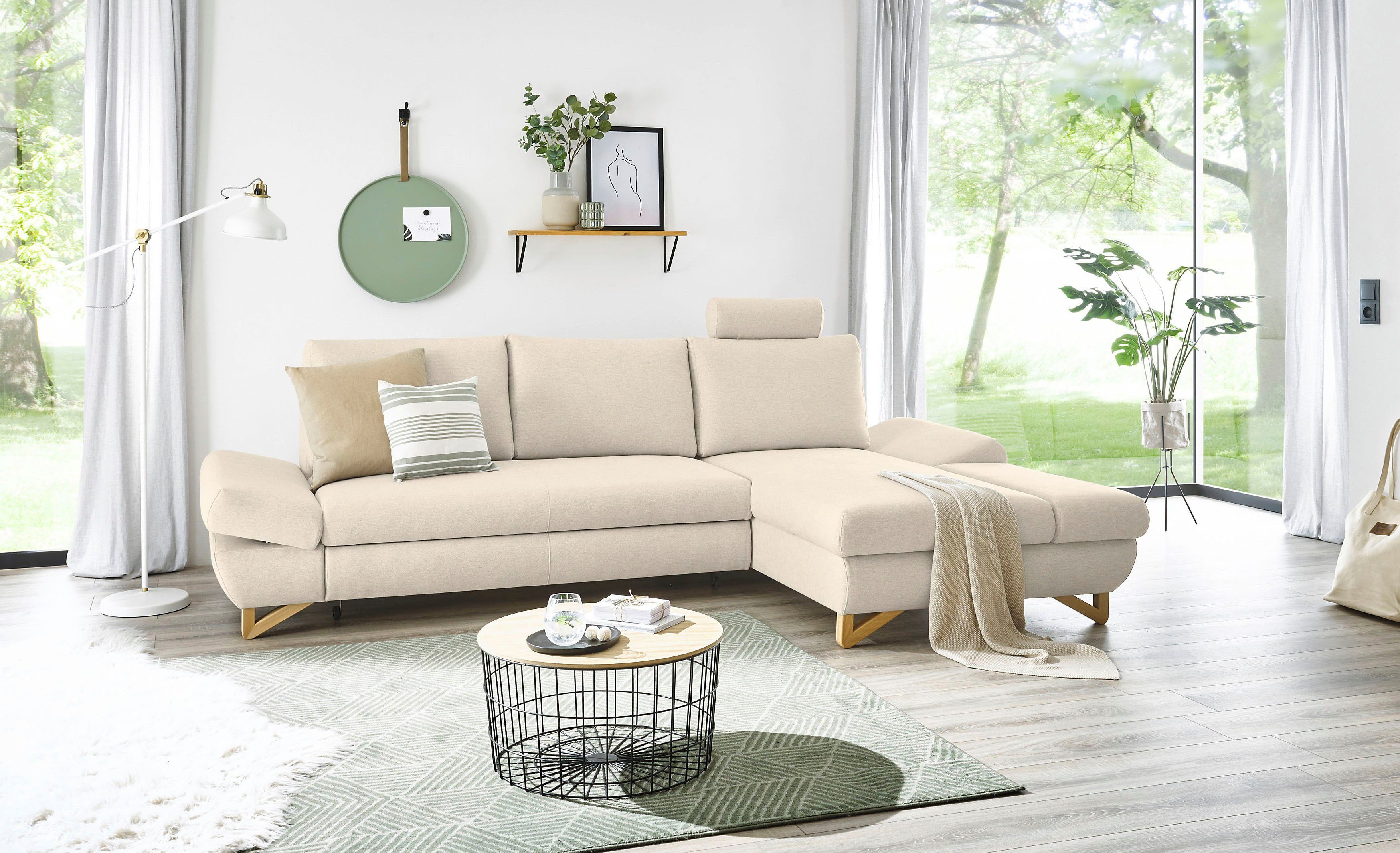 INOSIGN Slaapbank City/Giron comfortabele slaapbank (ligoppervlak 245 x 138 cm) en bedlade