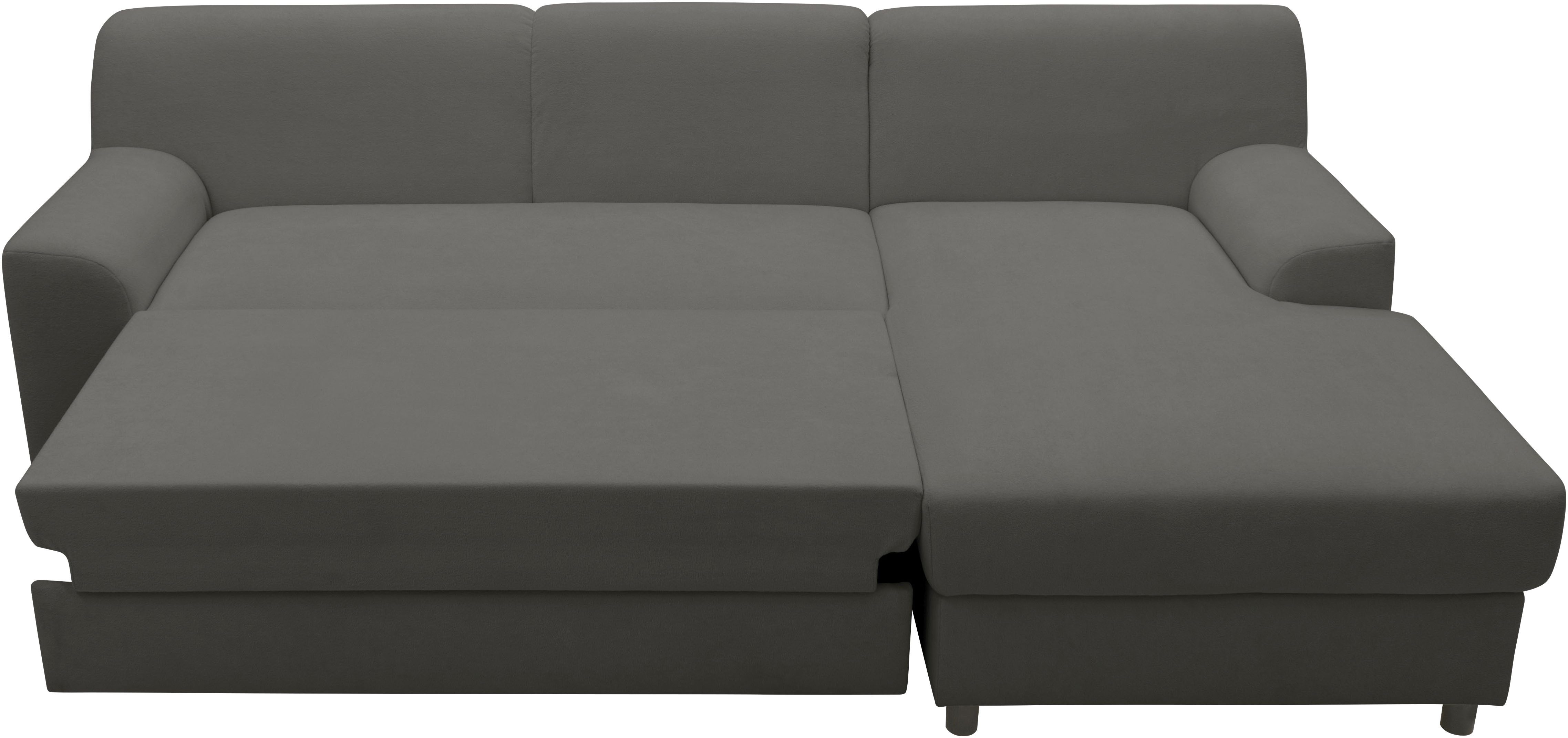 INOSIGN Hoekbank Turah 2, L-vorm, in Cord en waterafstotende microvezel, Vering B/D/H: 241/146/79 cm, incl. sierkussen, optioneel met bedfunctie