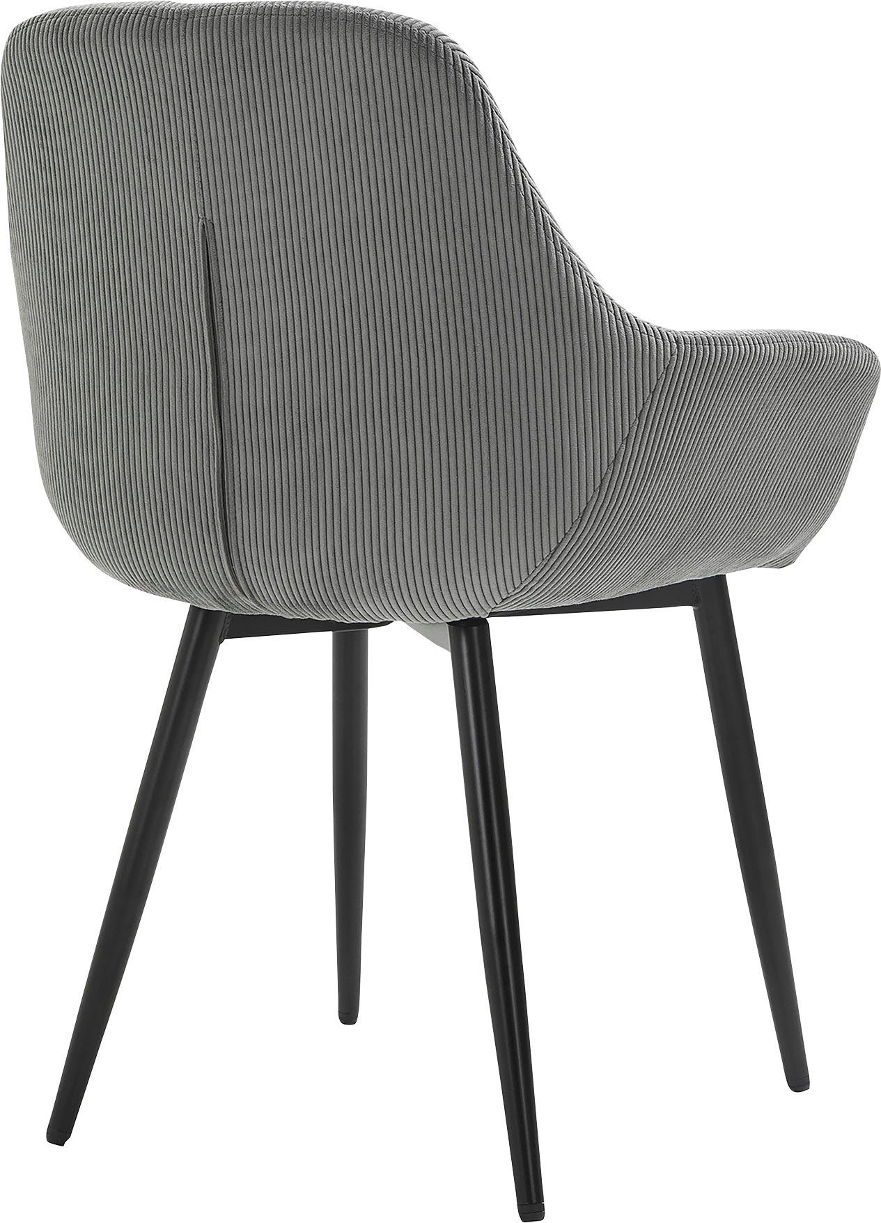 SalesFever Stoel met armleuningen Bekleding in corduroy-look (set, 2 stuks)