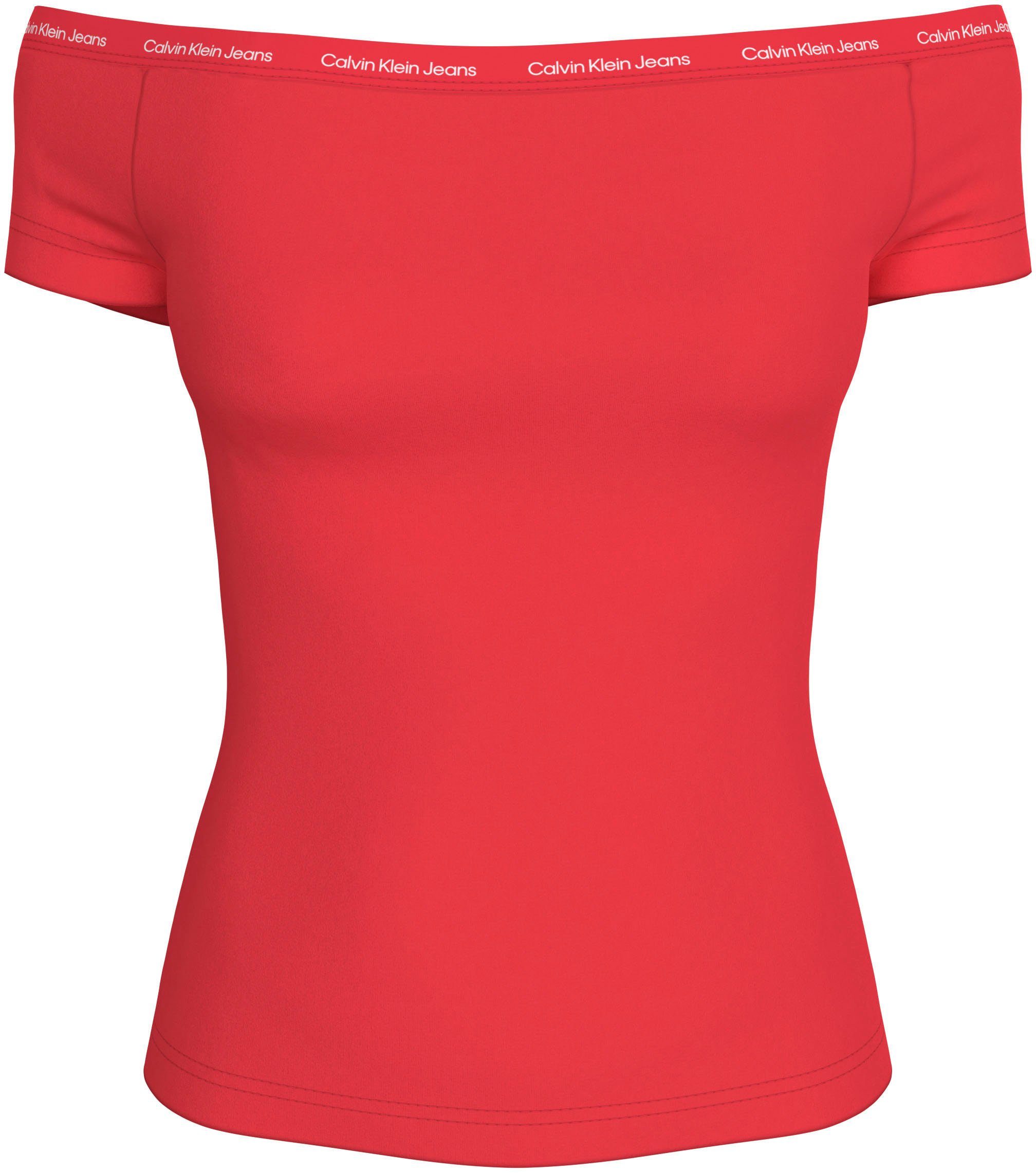 Calvin Klein Top Katoen en Elastaan samenstelling Red Dames