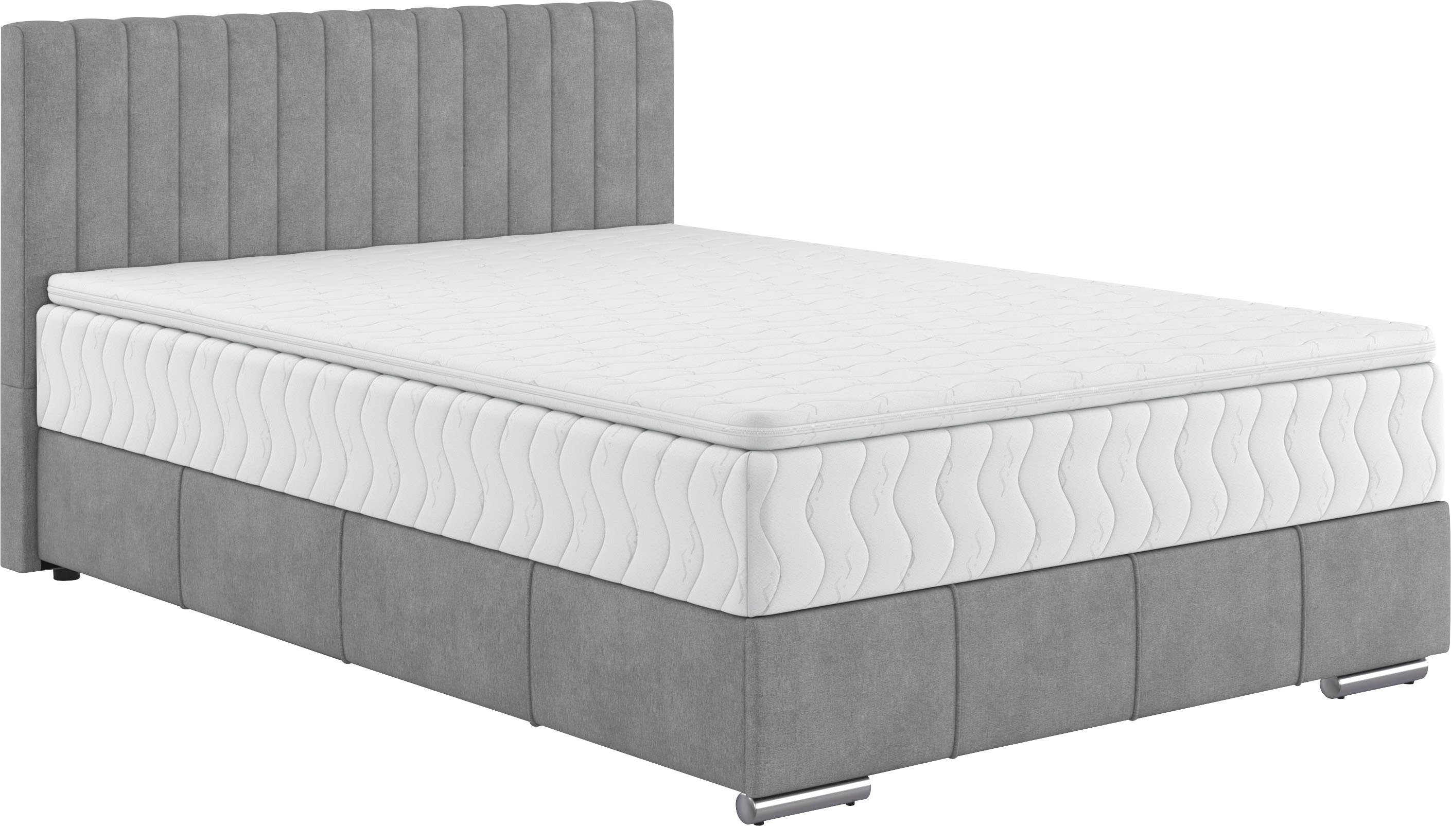INOSIGN Boxspring Thor met bedbodem, incl. matras, topverkoper Topmatras en sierkussen, in verschillende hardheden beschikbaar