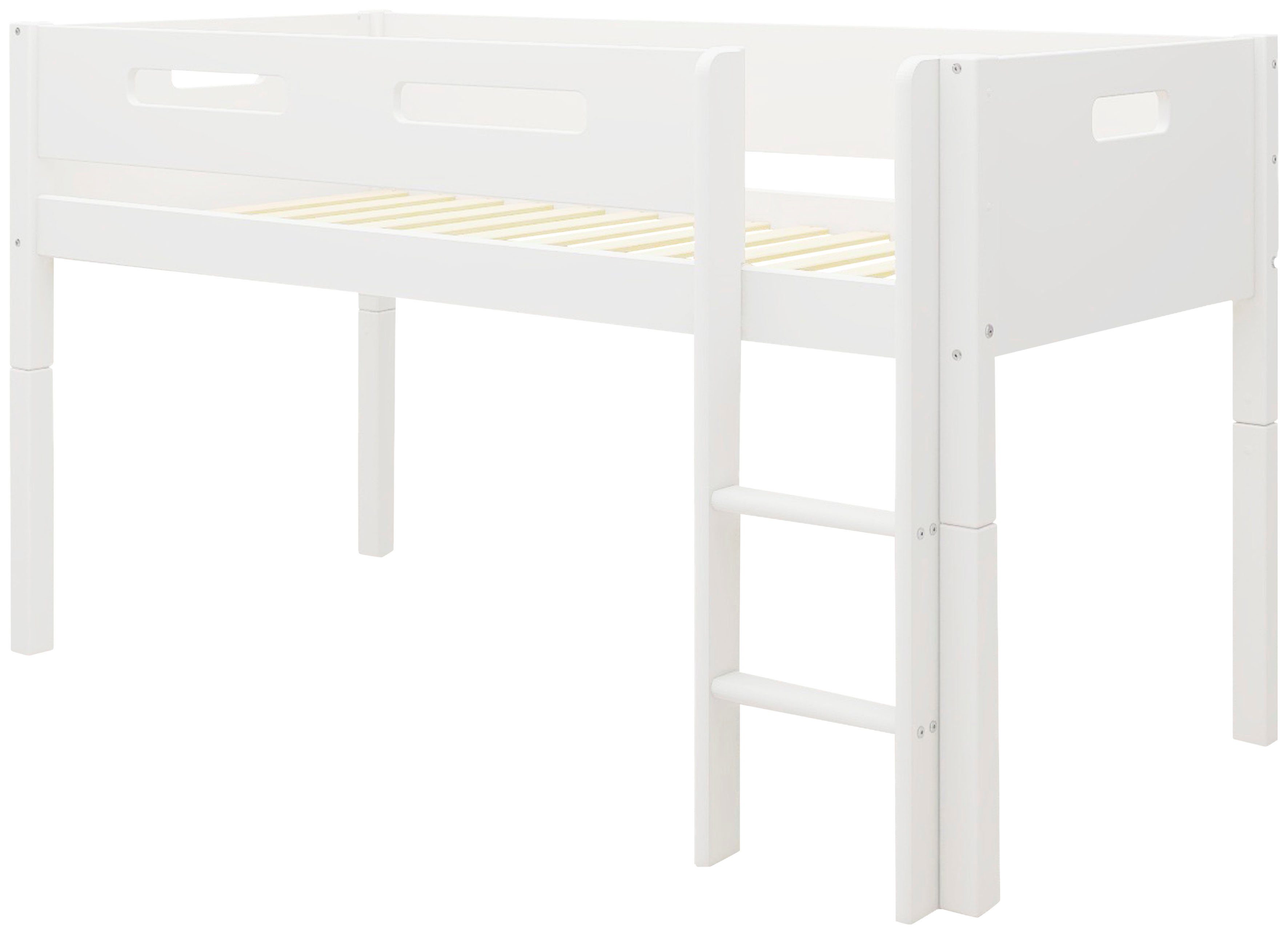 Thuka Speelbed Nordic Kinderbed, Speelbed, Halfhoog Bed, met valbeveiliging, om te bouwen tot een eenpersoonsbed (4-delig)