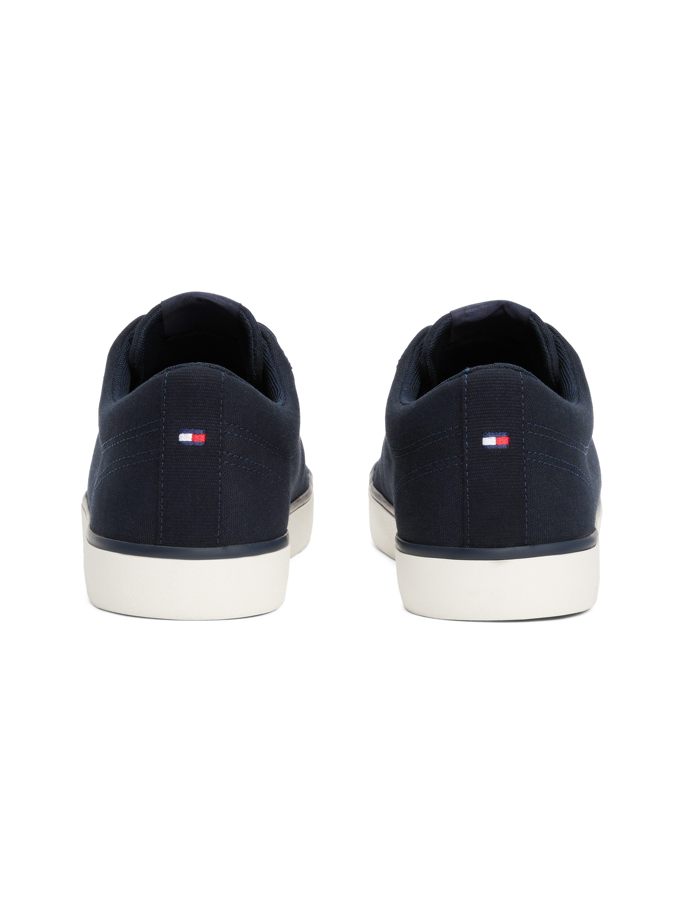 Tommy Hilfiger Sneakers TH HI VULC LOW CORE CANVAS , vrijetijdsschoen, lage schoen, veterschoenen met zacht gepolsterde schacht
