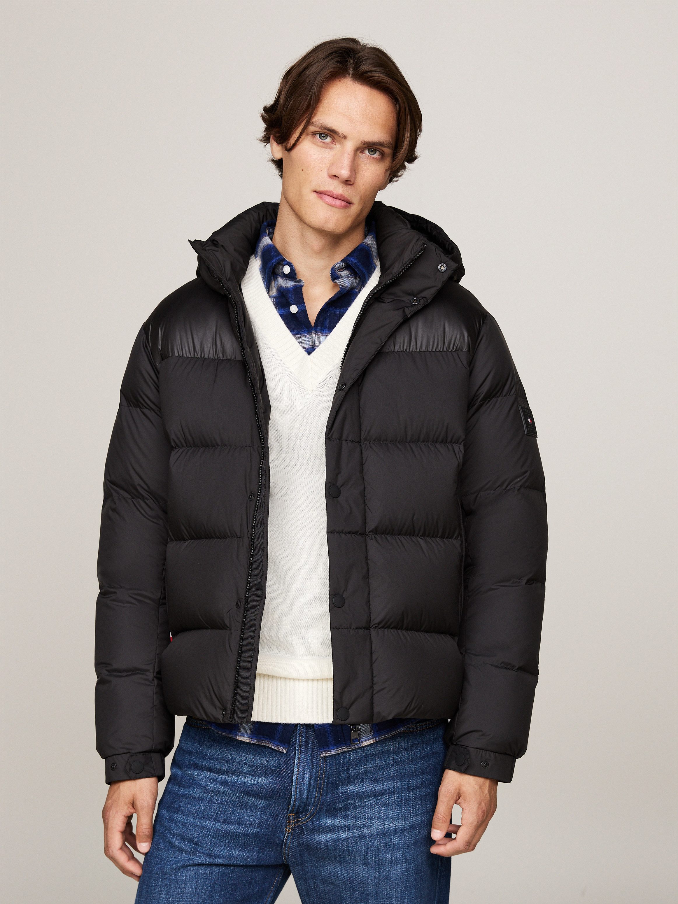 Tommy Hilfiger Gewatteerde jas MIX DOWN HOODED PUFFER JACKET