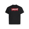 levi's plus t-shirt big graphic tee met logo-frontprint zwart