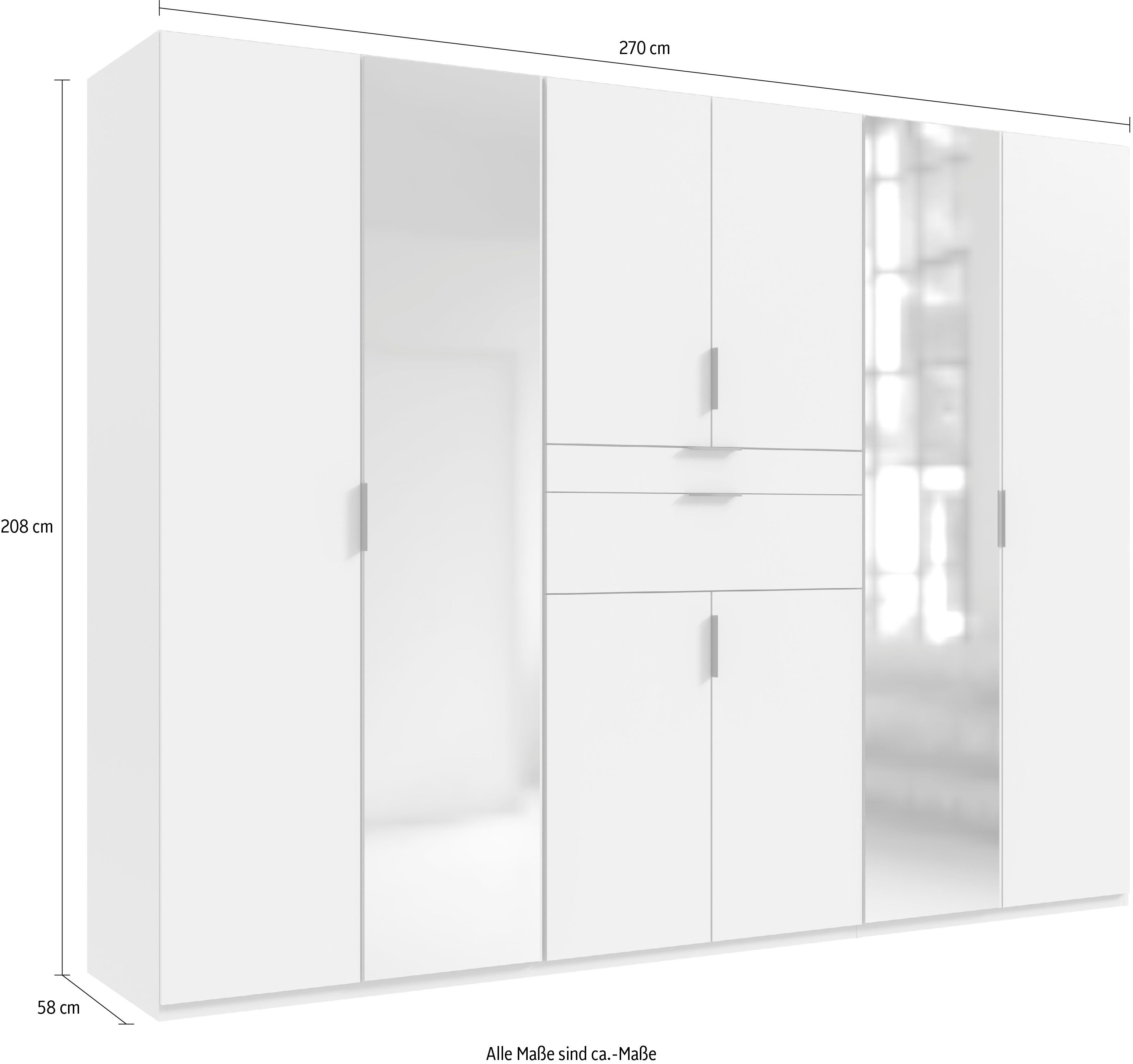 Wimex Draaideurkast Moldau kledingkast met spiegel slaapkamerkast bestseller Kies je interieur, kant-en-klaar geconfigureerd in de kast