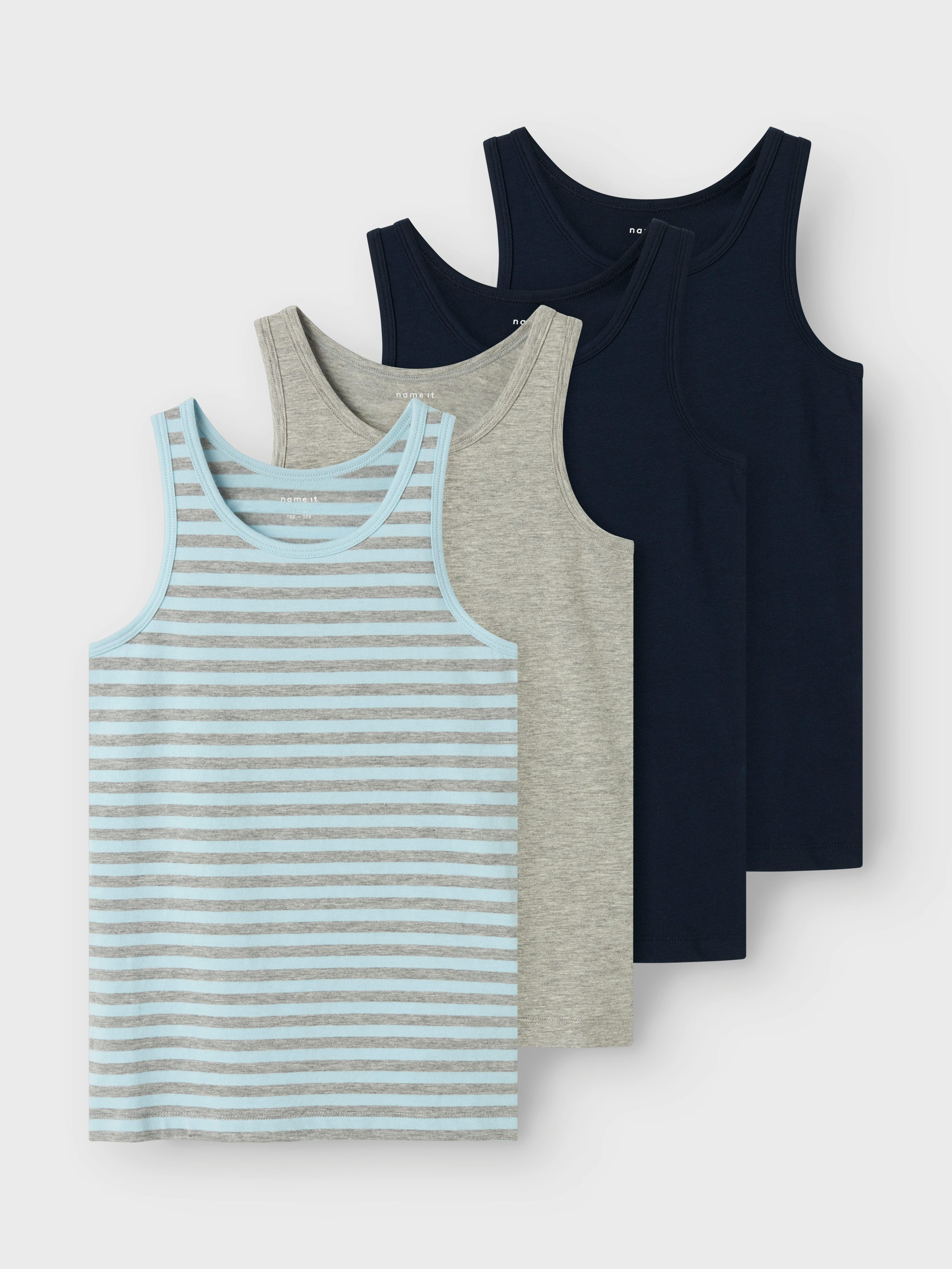 Name It Hemd NKMTANK TOP 4P AQUAMARINE Y/D NOOS (set, 4 stuks)
