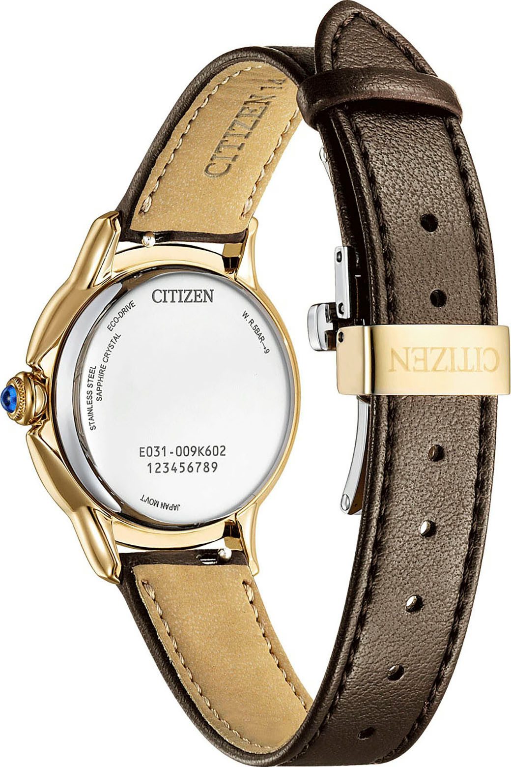 Citizen Solarhorloge Citizen L Armbandhorloge, dameshorloge, leren armband, analoog, batterij-indicator