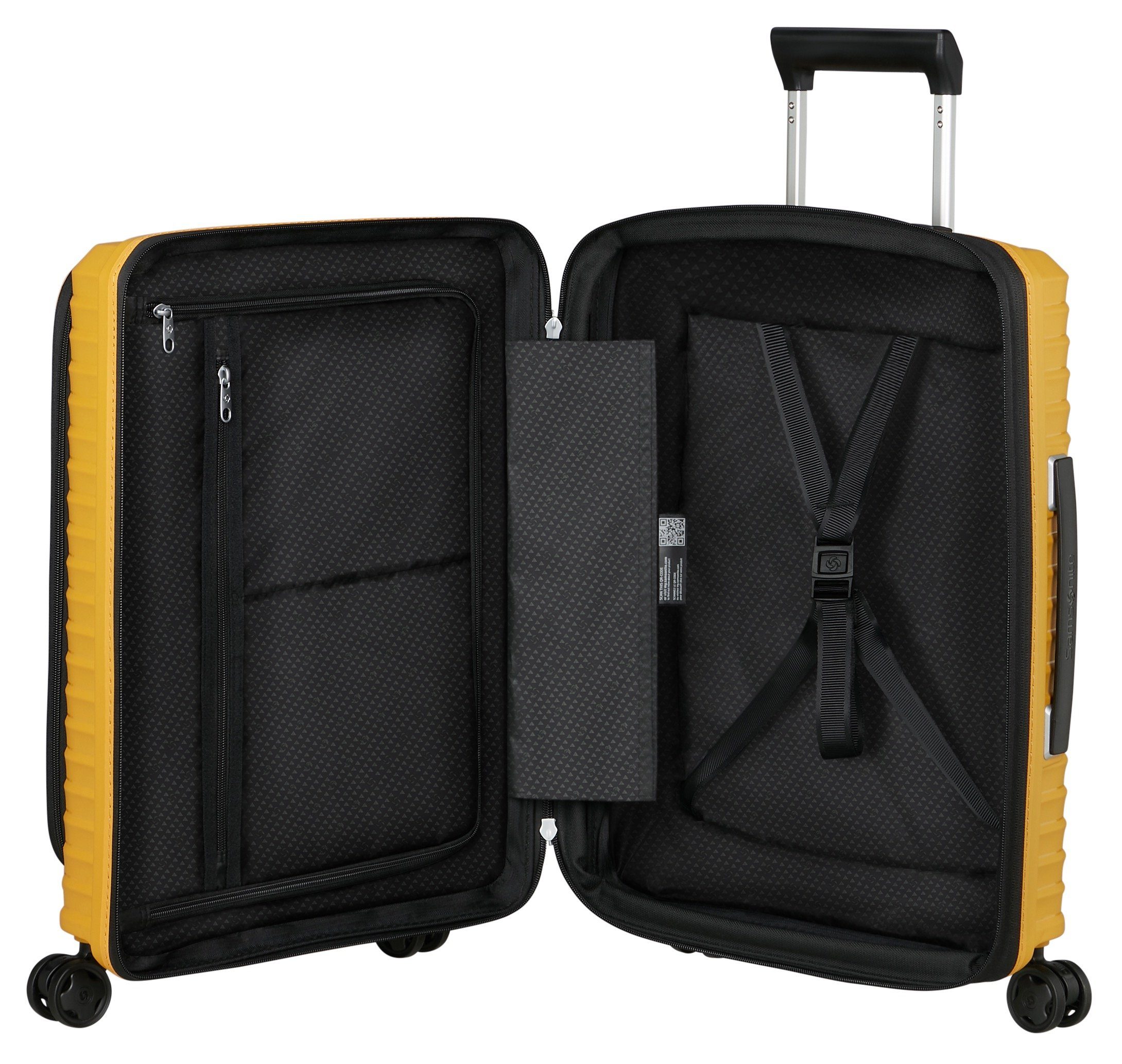 Samsonite Hardshell-trolley UPSCAPE 55 met voorvak Easy-access voorkant vak handbagage harde koffer TSA-cijferslot