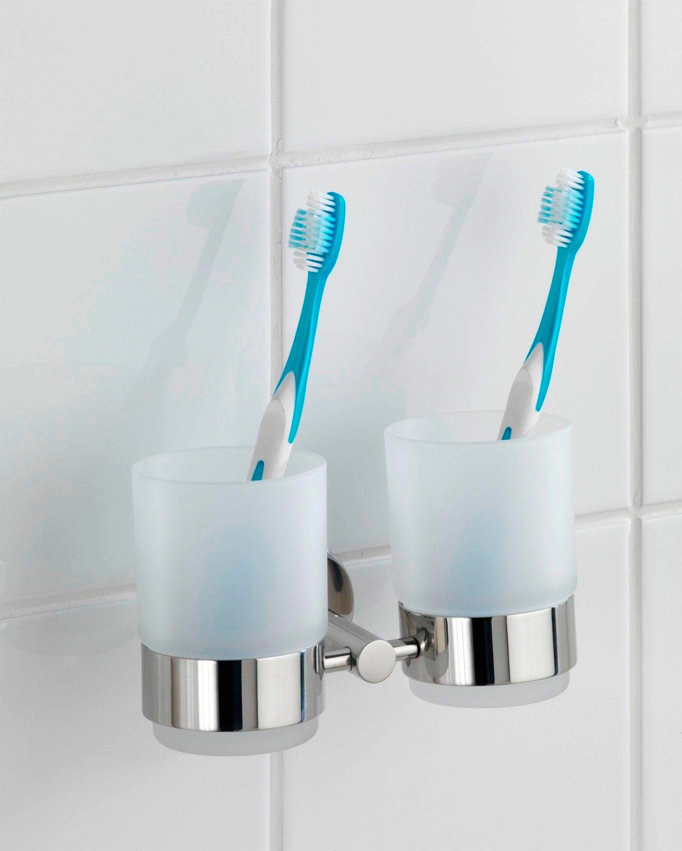 WENKO Poetsbeker Bosio van gesatineerd glas (2 stuks)