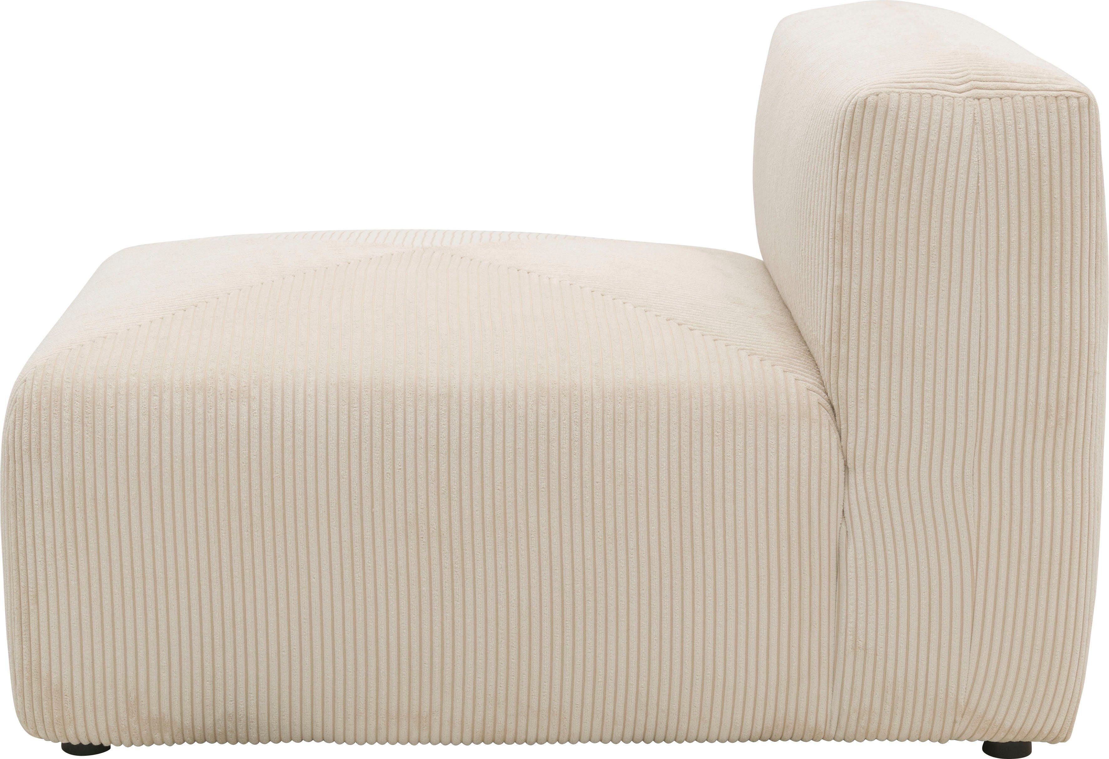 RAUM.ID Sofaelement Gerrid Ribfluwelen bekleding, tussenelement, kan ook afzonderlijk worden geplaatst
