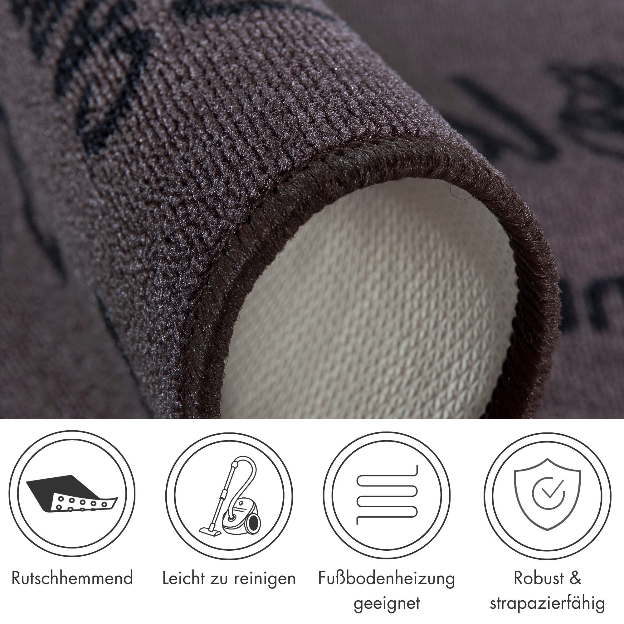 Andiamo Keukenloper Espresso met opdruk, antislip, keuken, klantfavoriet