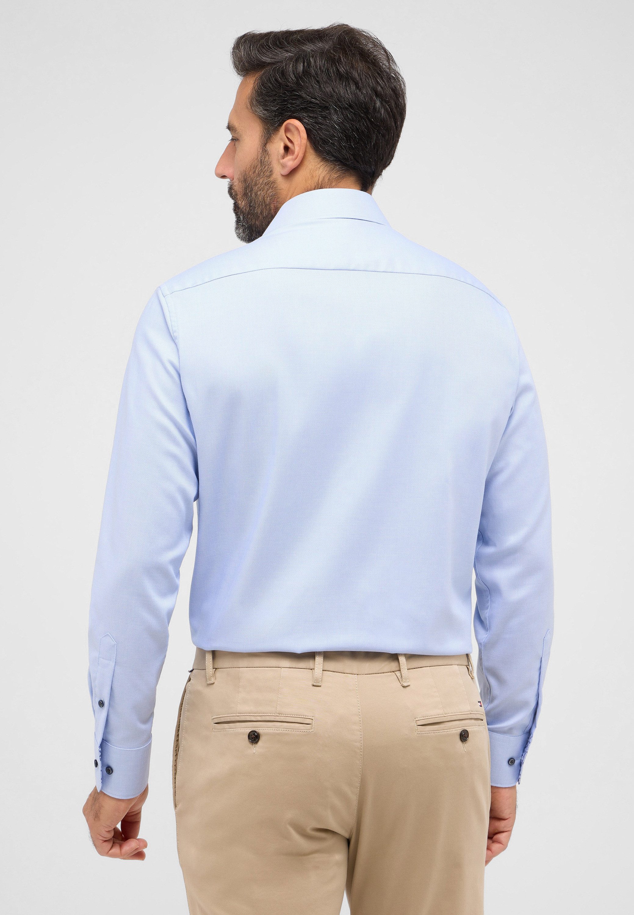 Eterna Overhemd met lange mouwen Comfort fit NON IRON (strijkvrij)