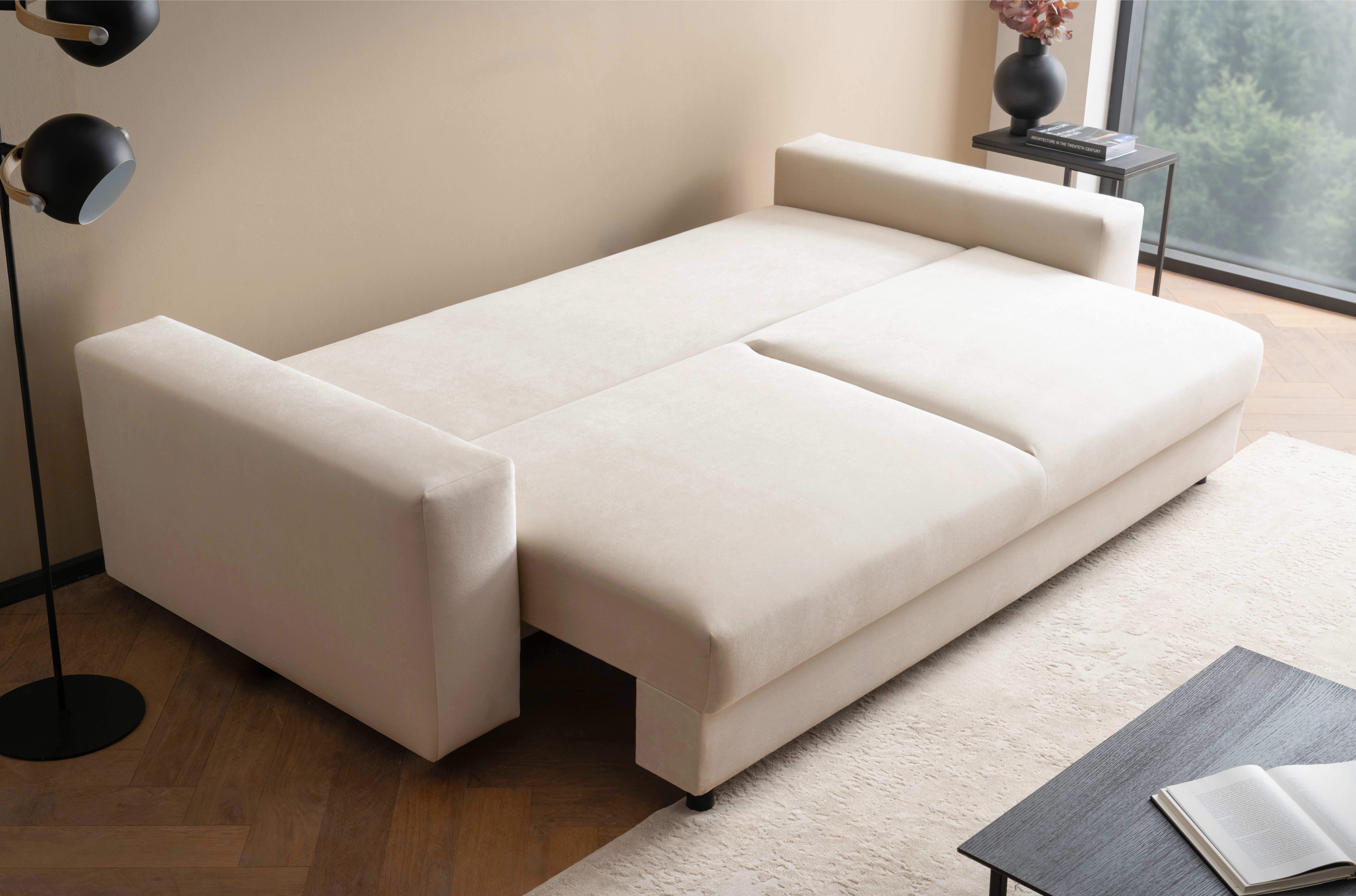 LeGer Home by Lena Gercke Slaapbank Imoga, kussen met slaapfunctie, 3-zits bank, bank met bedlade in moderne kleuren en stoffen, bedfunctie, ligoppervlak: 200x150 cm