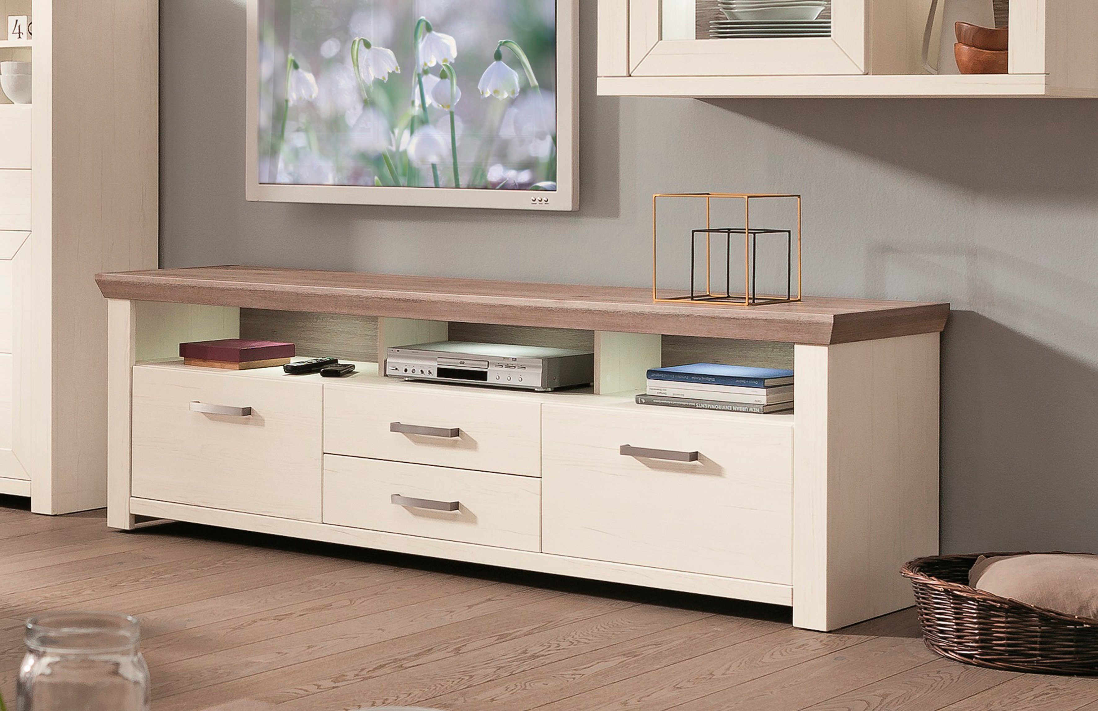 set one by Musterring Tv-meubel York Type 35, met 4 laden, verlichting optioneel, breedte 200 cm