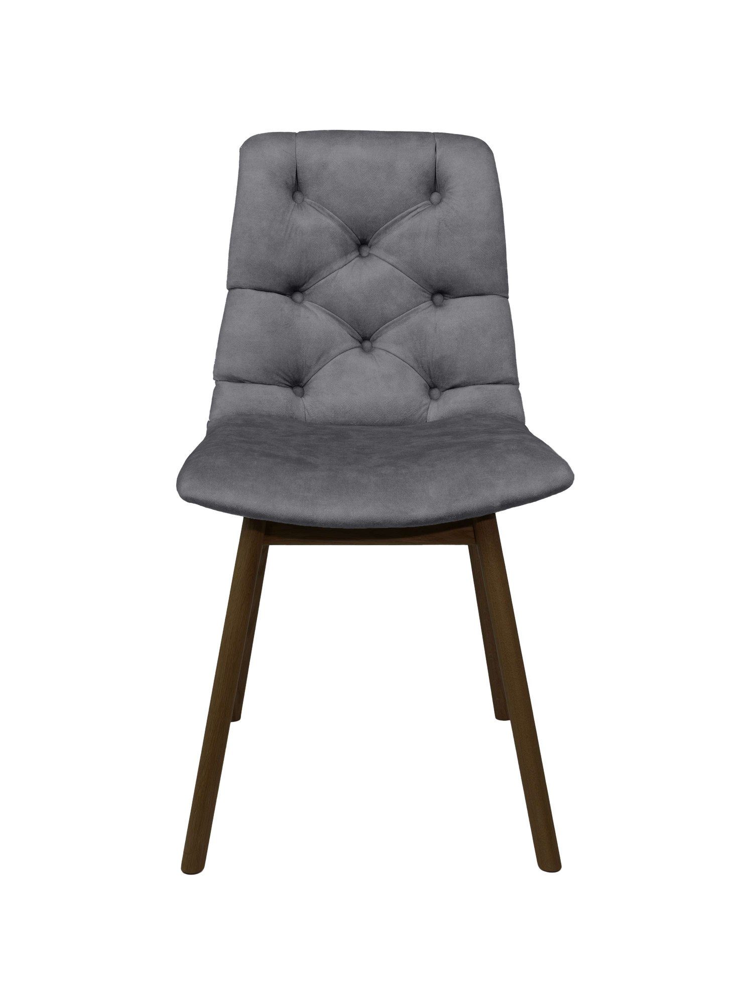 andas Eetkamerstoel Ramon met massief houten poten, in verschillende kleuren en stoffen (set, 2 stuks)