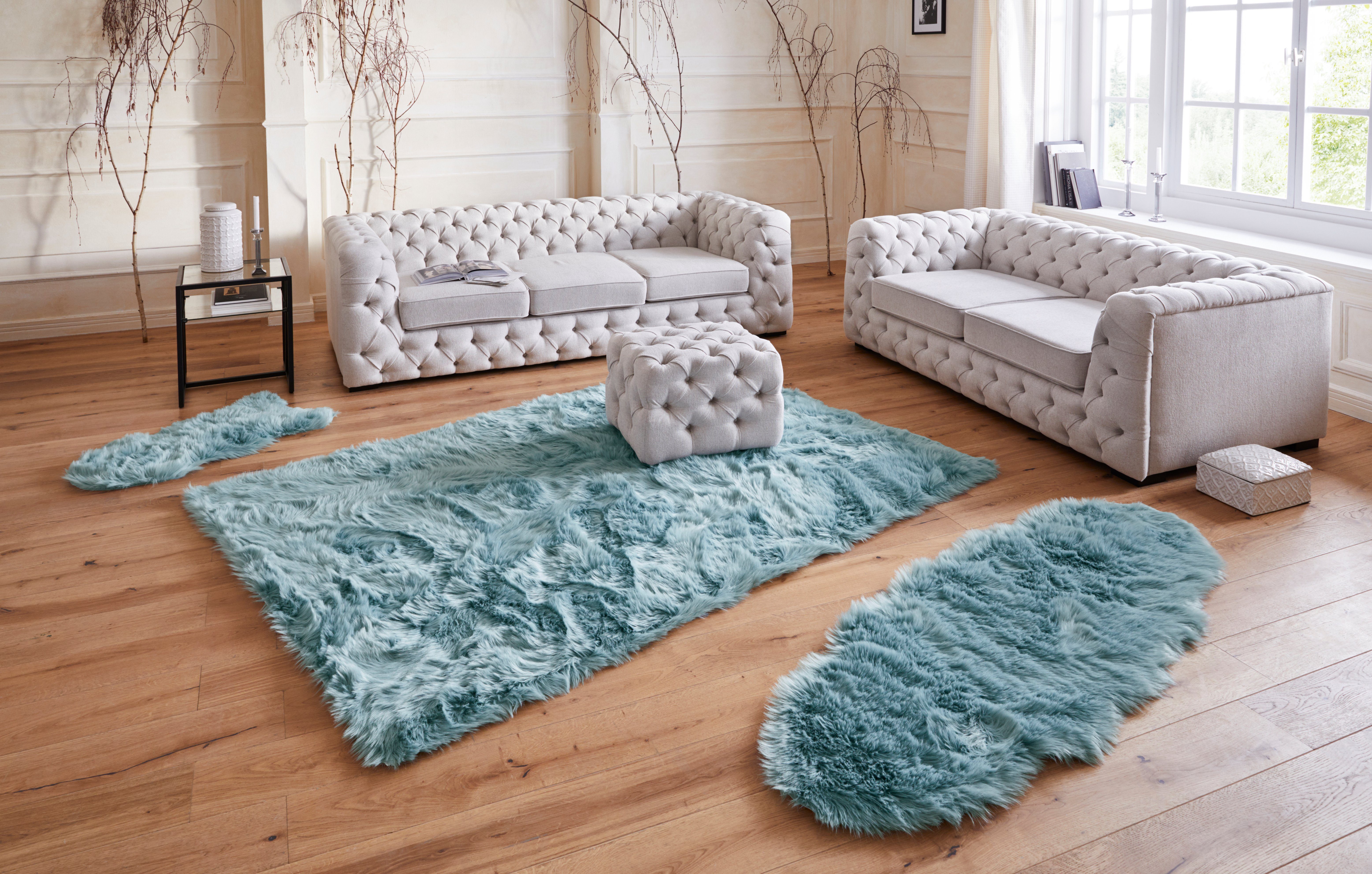Guido Maria Kretschmer Home&Living Vachtvloerkleed Triana, vachtmodel Imitatiebont, uni, woonkamer, slaapkamer, eetkamer, kinderkamer