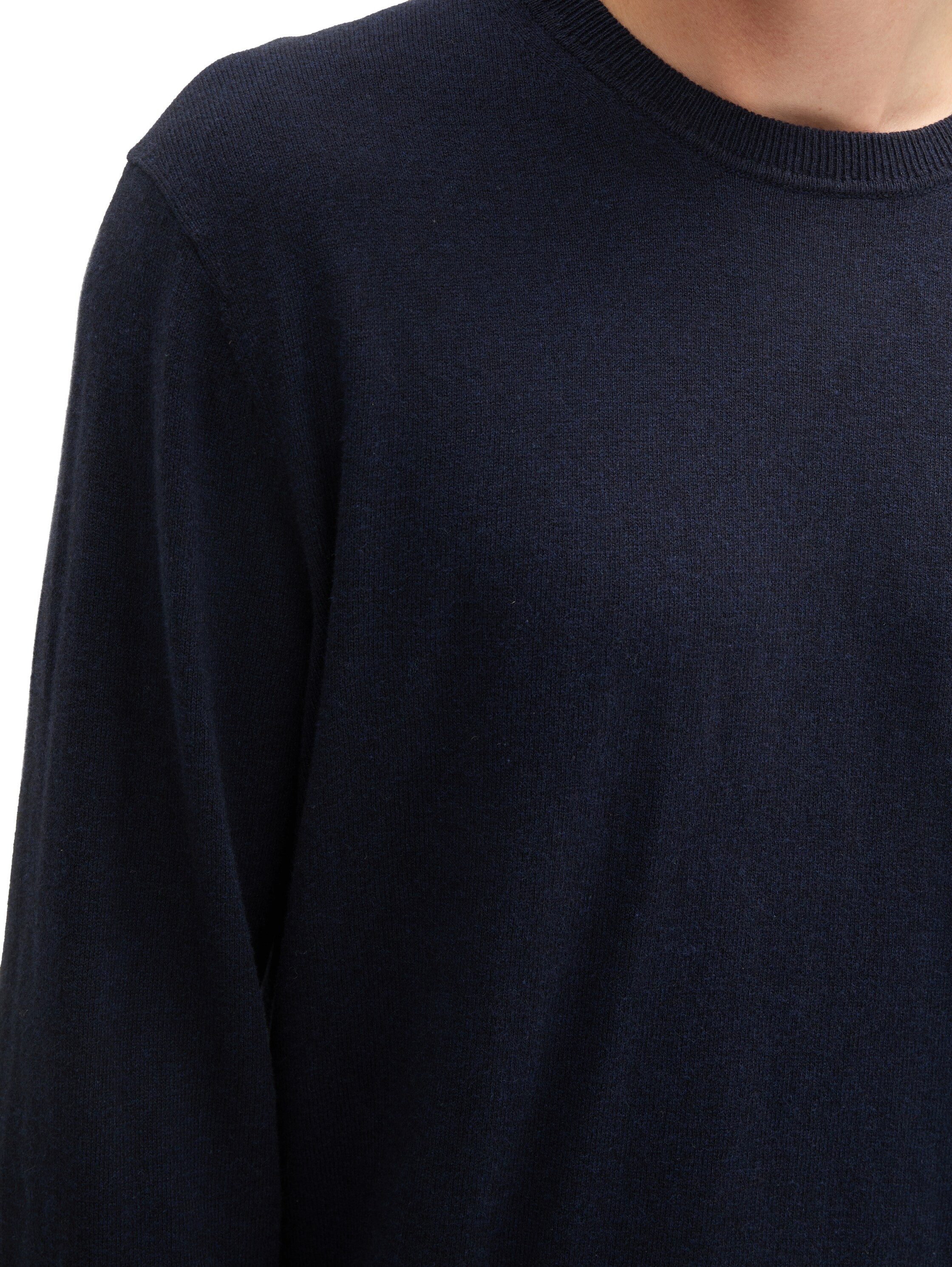 Tom Tailor Trui met ronde hals met gerecycled kasjmier