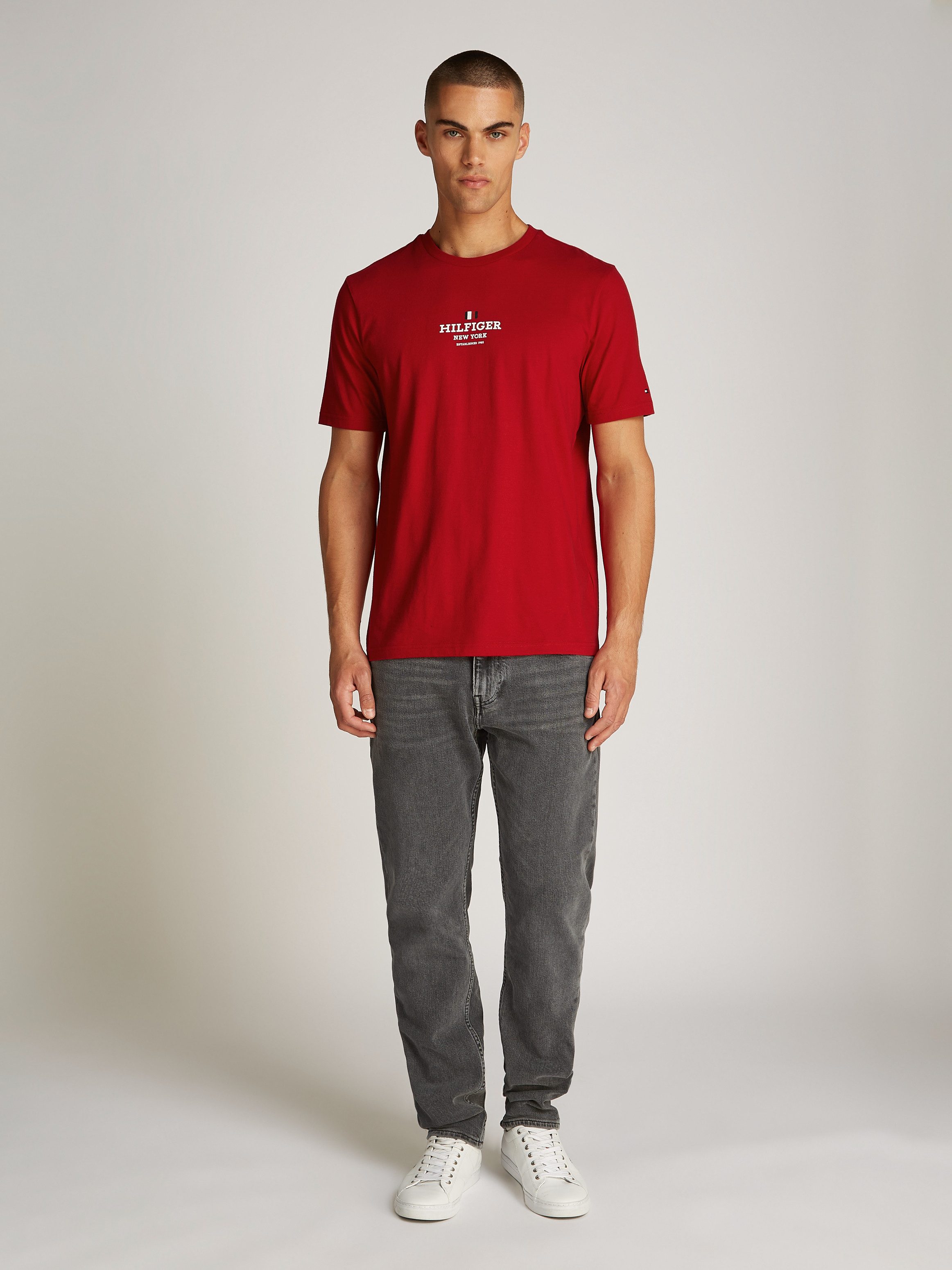 Tommy Hilfiger T-shirt RWB HILFIGER TEE Logoprint op borsthoogte