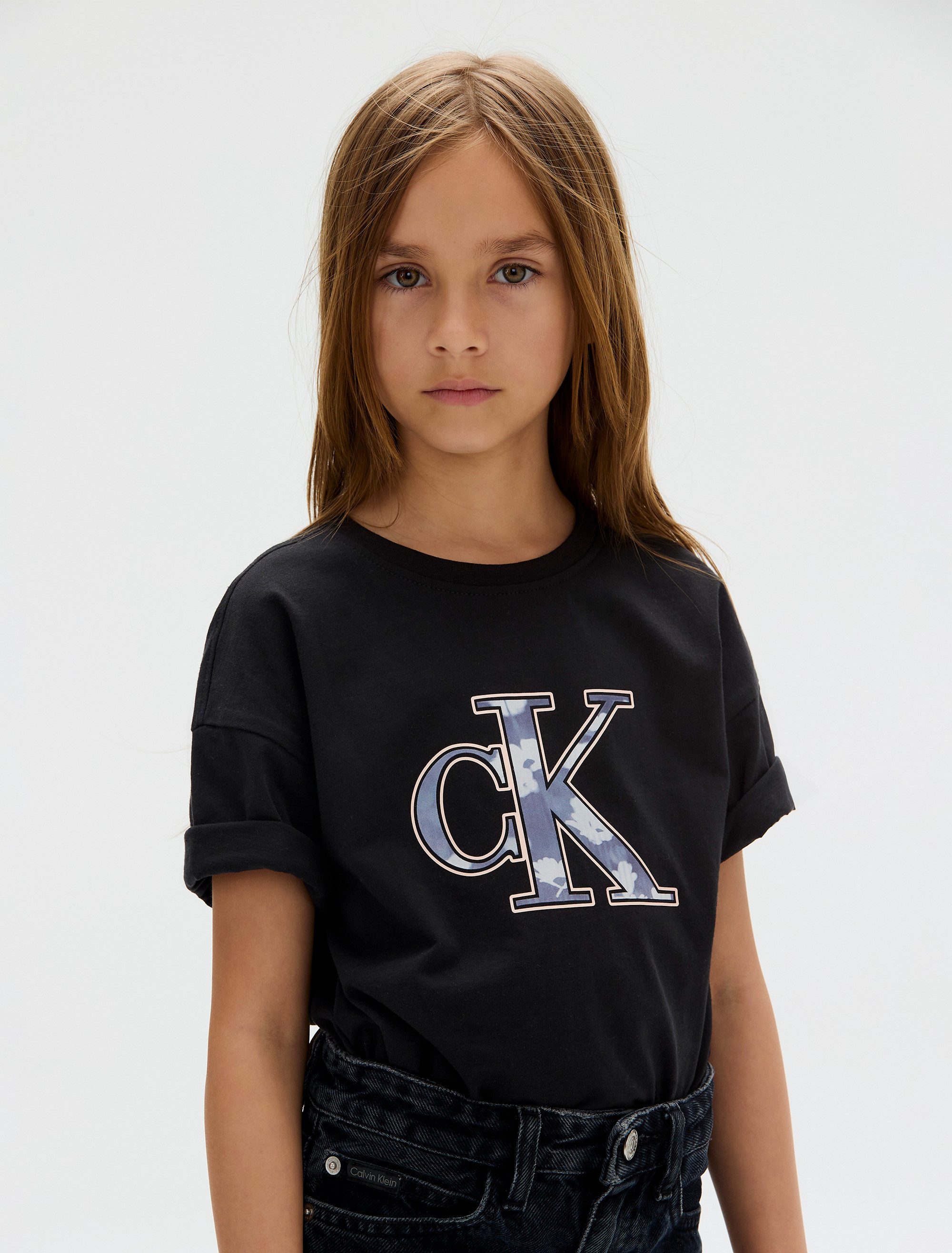 Calvin Klein T-shirt FILED IN MONOLOGO TEE voor kinderen tot 16 jaar, coole logo-print
