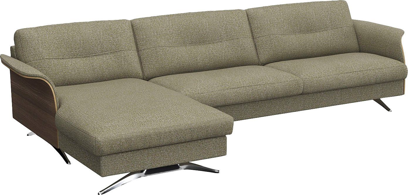 FLEXLUX Hoekbank Glow designbank, comfortabel en comfortabel door hoogwaardige zitconstructie