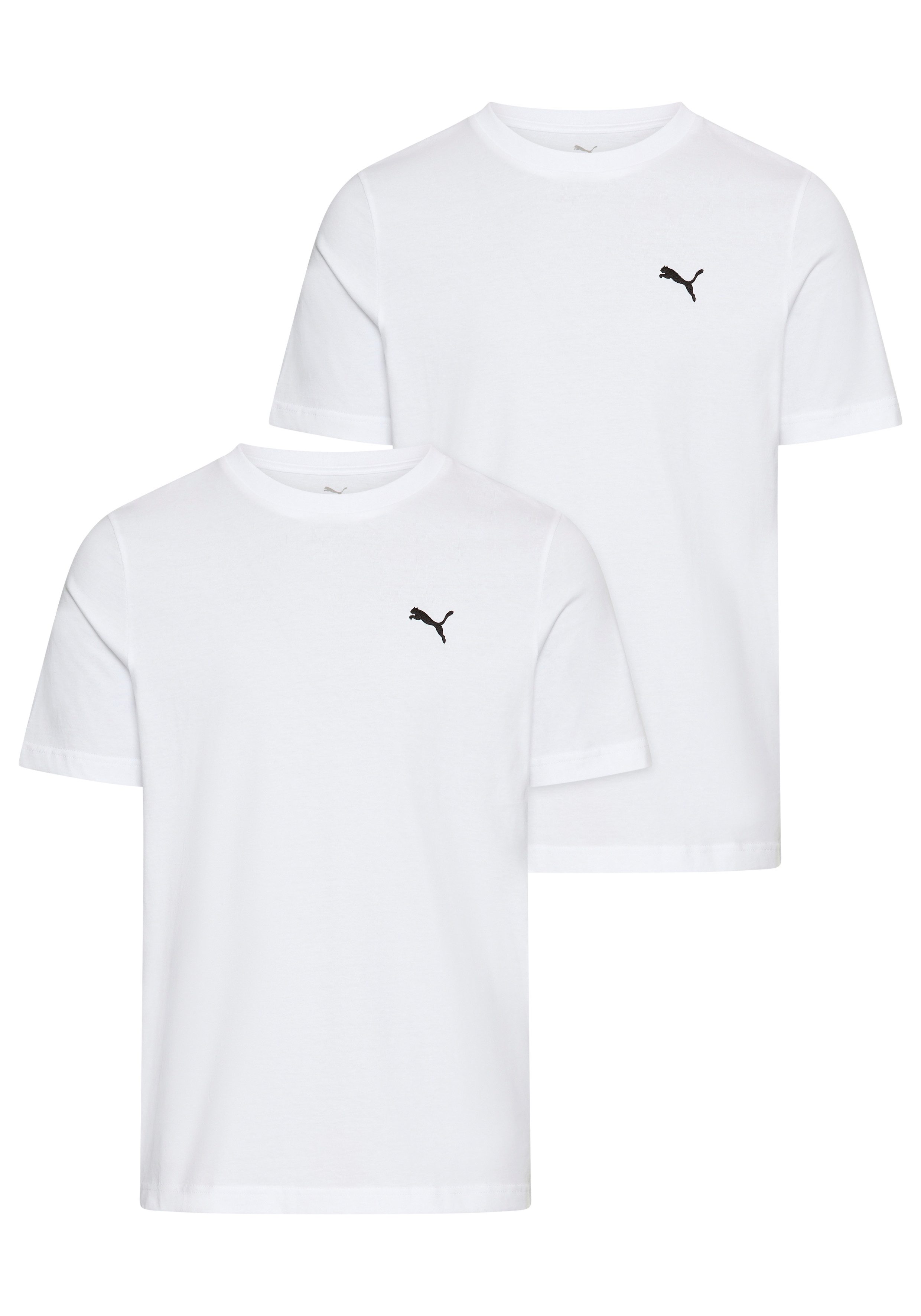 PUMA T-shirt ESS LOGO TEE MULTIPACK M heren t-shirts maat M wit