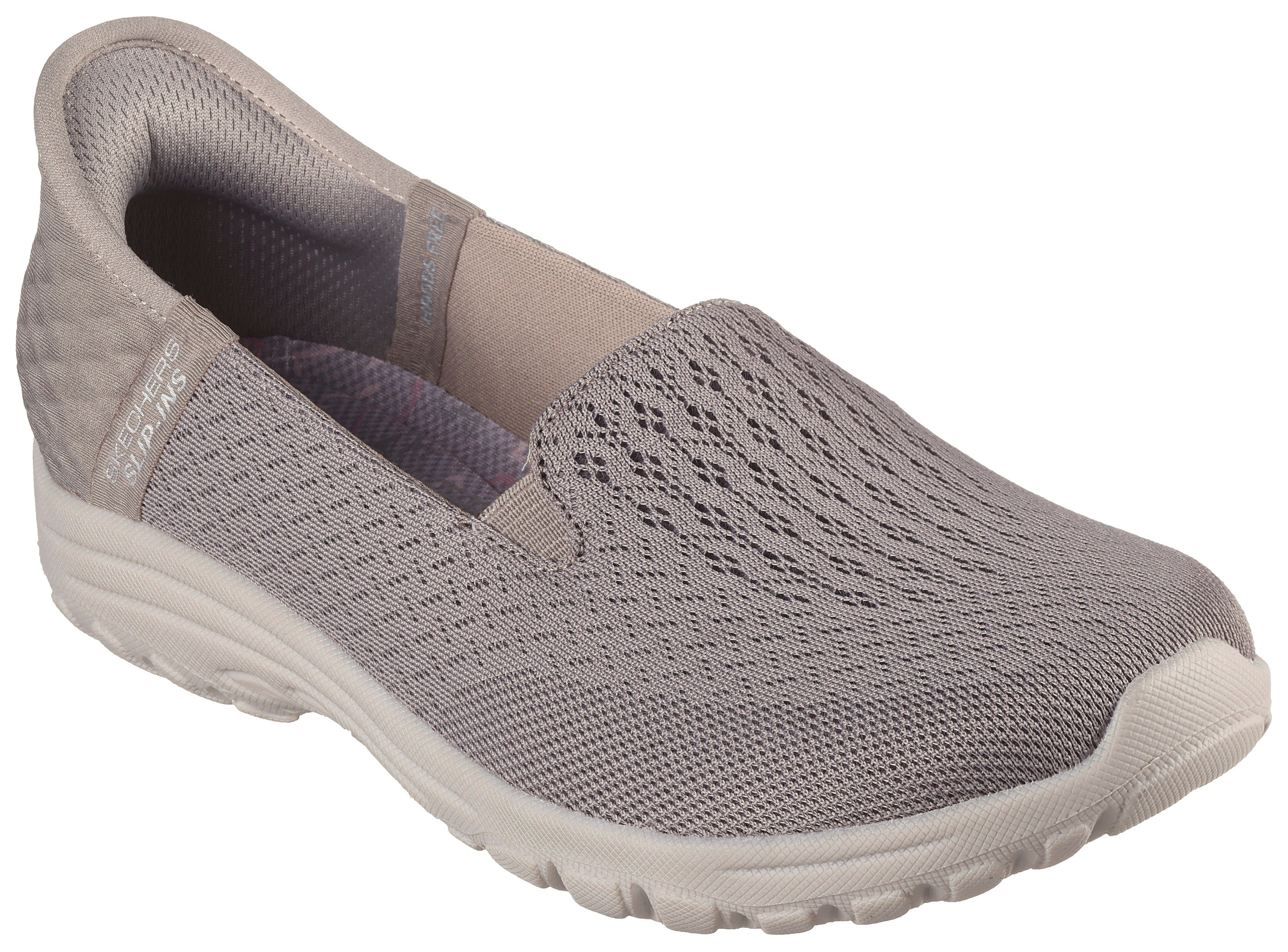 Skechers Slip-on sneakers REGGAE FEST 2.0-GUIDING LIGHT Instapschoenen, slippers, vrijetijdsschoenen met gepolsterde schacht