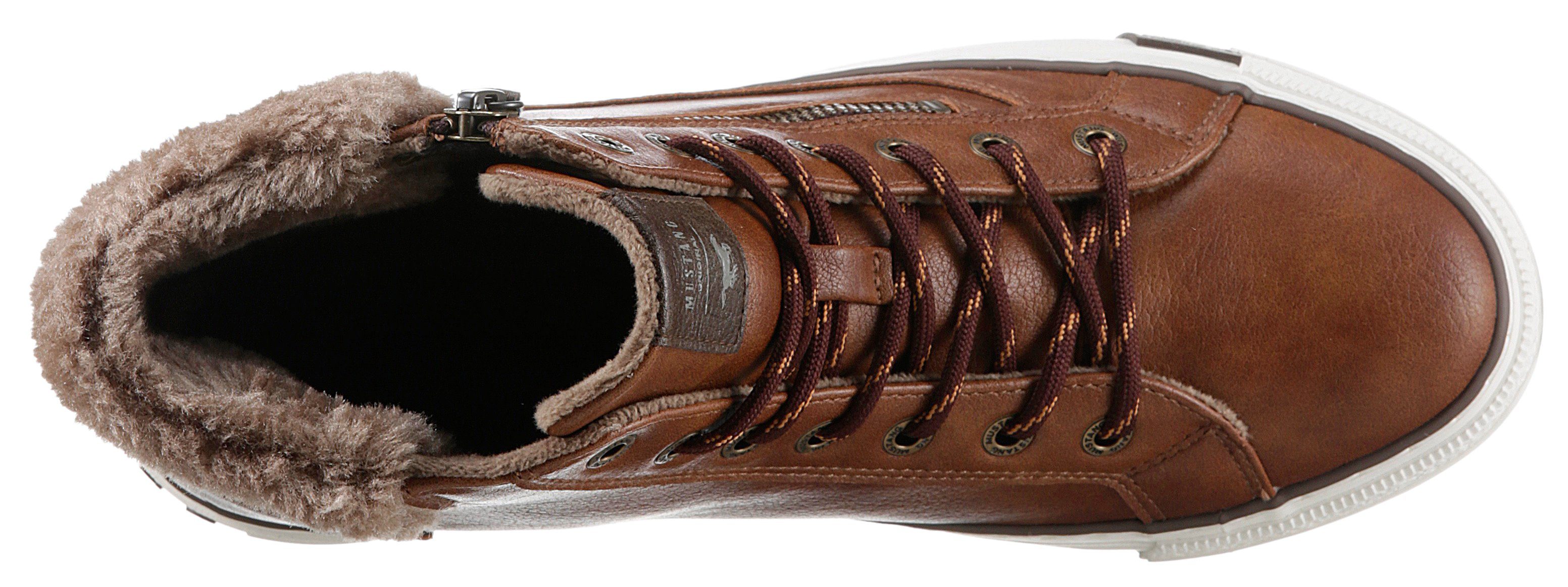 Mustang Shoes Hoge veterschoenen met ritssluiting aan de buitenkant