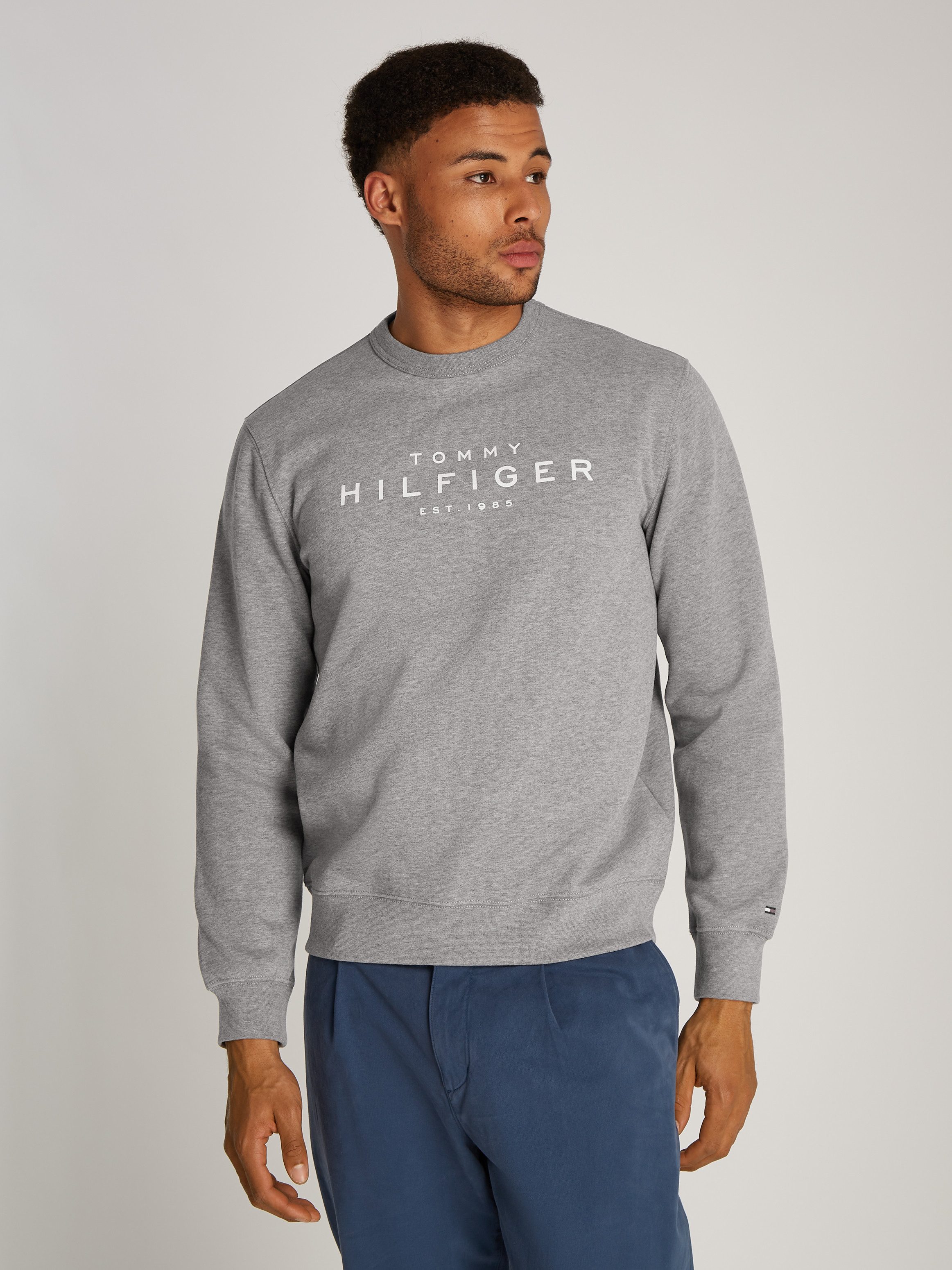 Tommy Hilfiger Sweatshirt TOMMY HILFIGER SWEATSHIRT heren sweaters maat M grijs