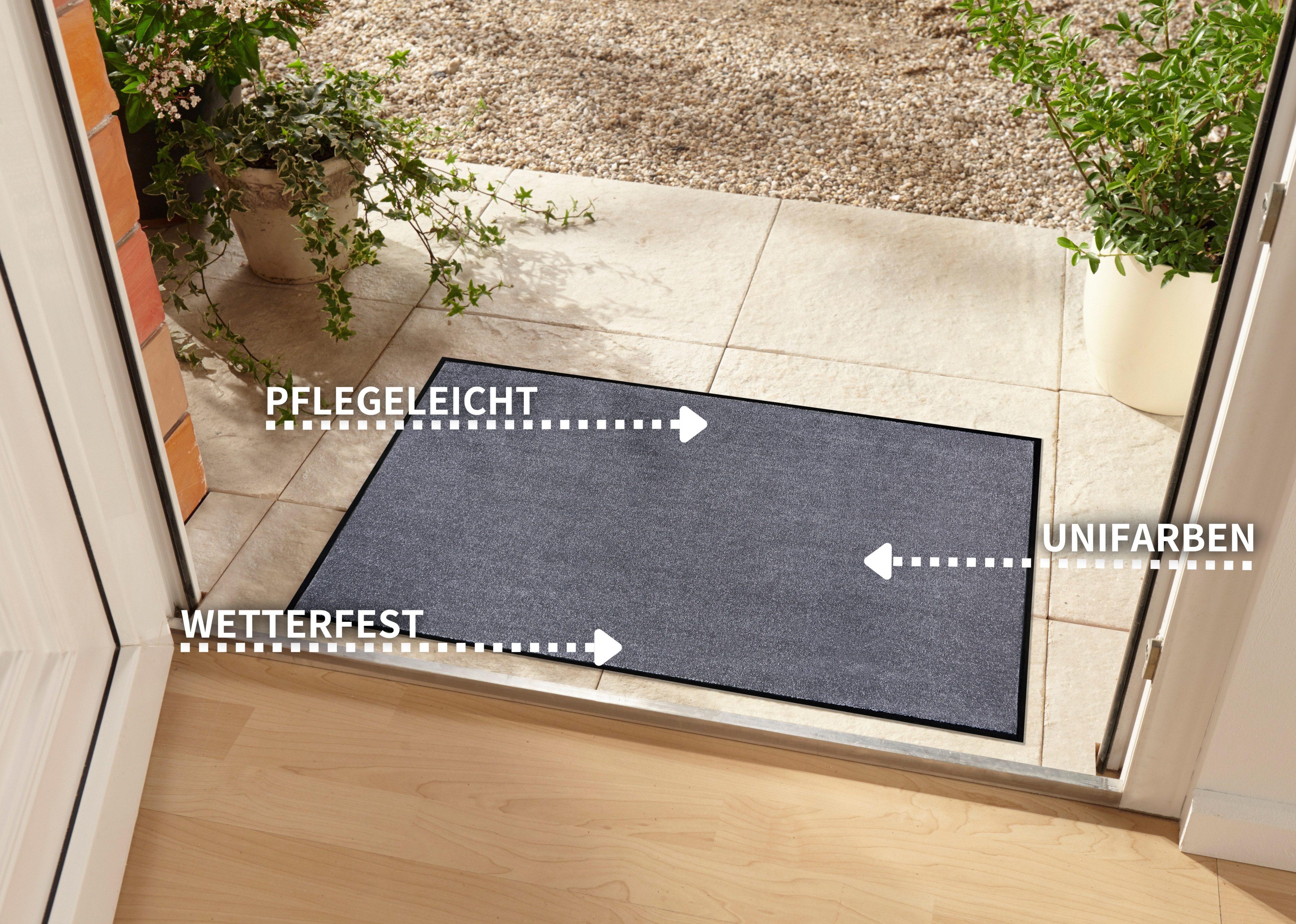 Home affaire Mat Triton wasbaar, unikleurig design, antislip, robuust, gemakkelijk in onderhoud