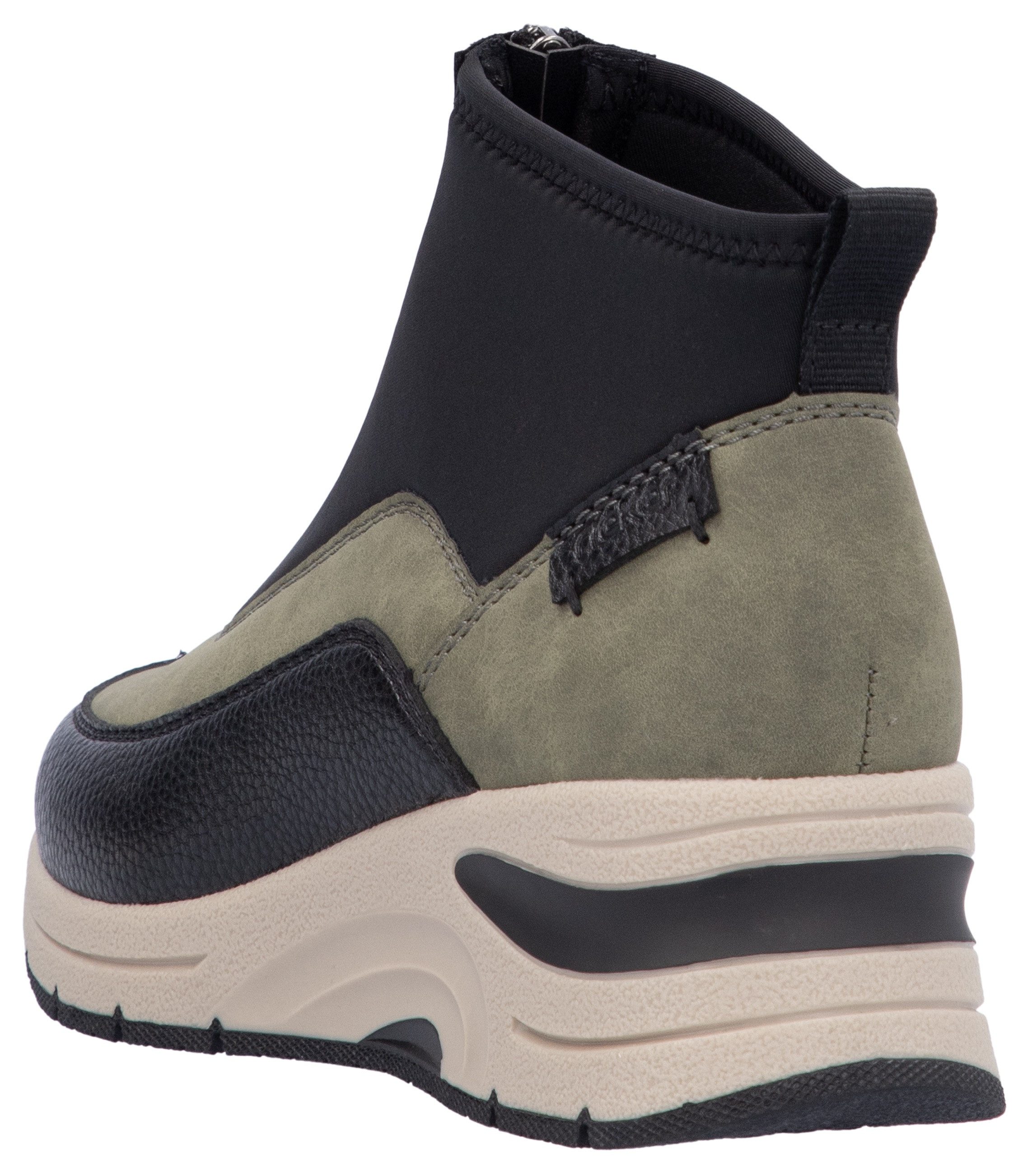 Rieker Sneakers , vrijetijdsschoen, high top sneaker, enkellaars met modieuze loopzool